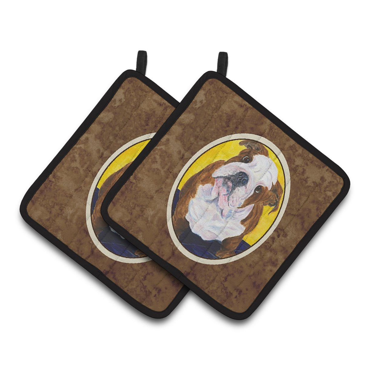 Carolines Treasures SS8415PTHD English Bulldog Pair of Pot Holders, 7.5HX7.5W, multicolor