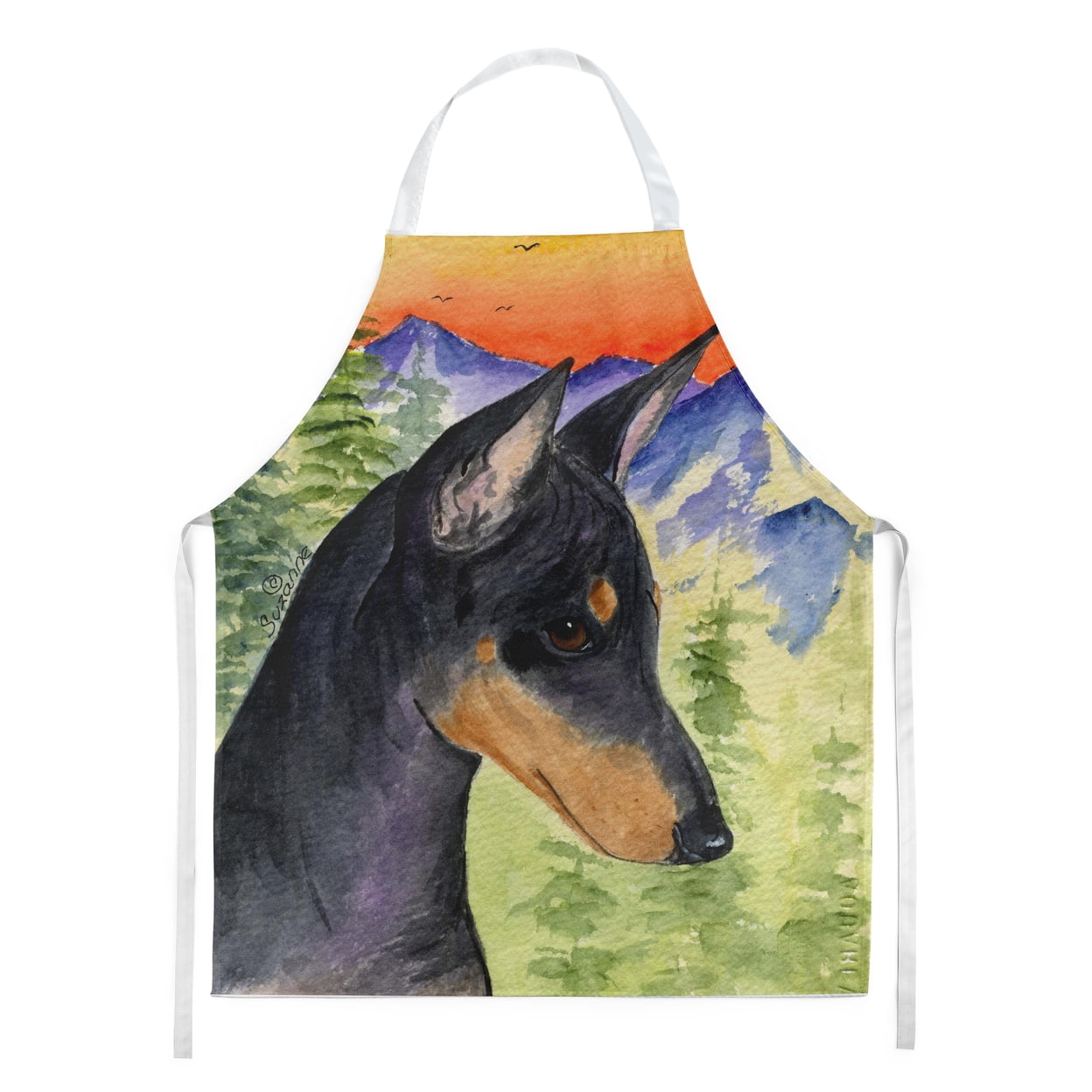 Carolines Treasures SS8425APRON Manchester Terrier Apron Large multicolor