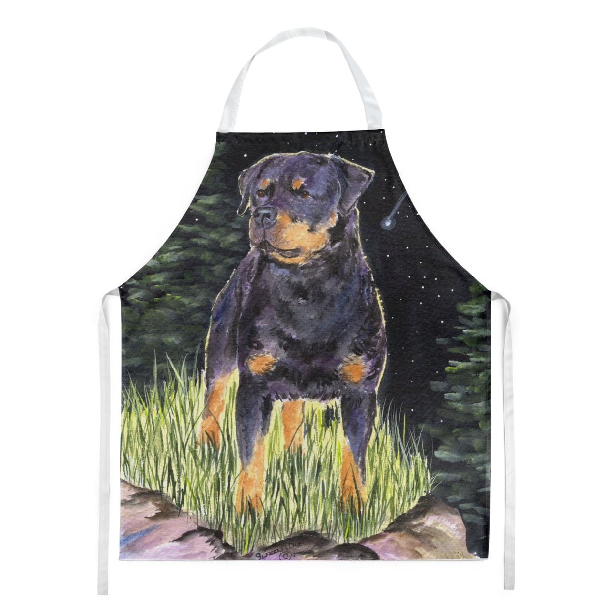 Carolines Treasures SS8475APRON Starry Night Rottweiler Apron Large multicolor