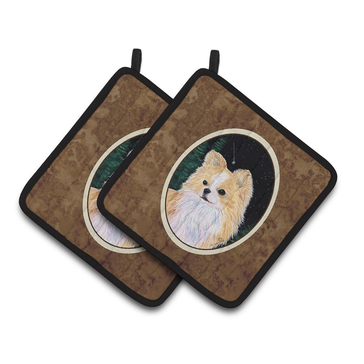 Carolines Treasures SS8508PTHD Starry Night Chihuahua Pair of Pot Holders, 7.5HX7.5W, multicolor