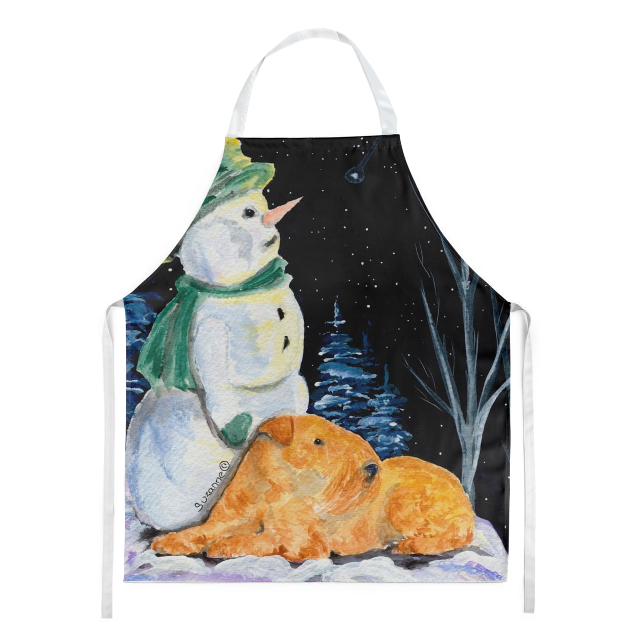Carolines Treasures SS8555APRON Snowman with Lakeland Terrier Apron Large multicolor