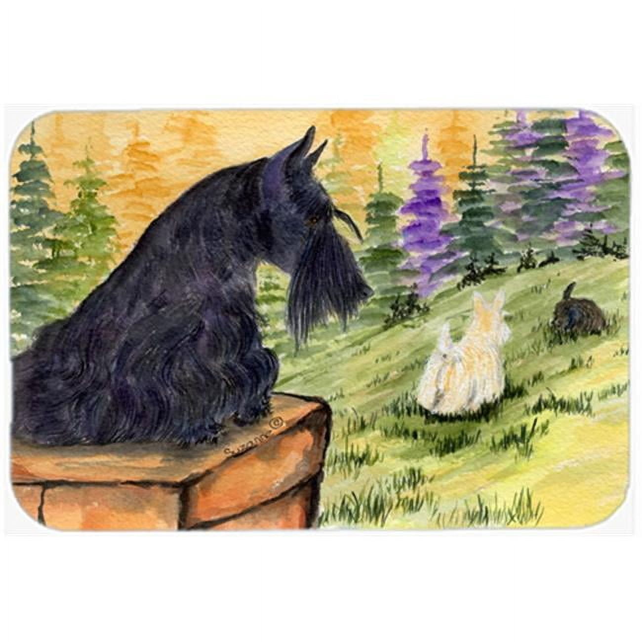Carolines Treasures SS8634LCB Scottish Terrier Glass Cutting Board Large, 12H x 16W, multicolor