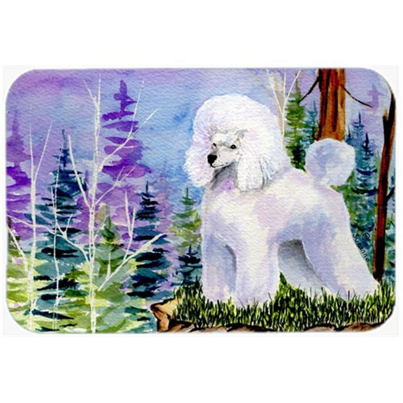 Carolines Treasures SS8639LCB Poodle Glass Cutting Board Large, 12H x 16W, multicolor