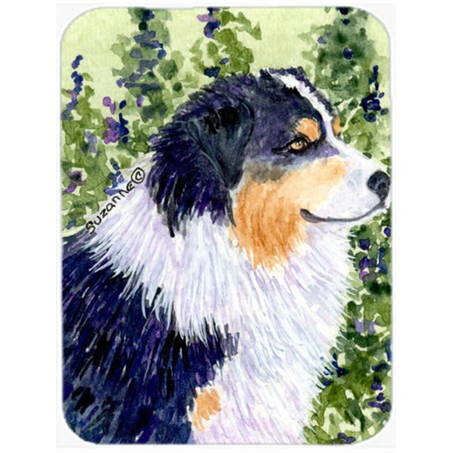 Carolines Treasures SS8737LCB Australian Shepherd Glass Cutting Board Large, 12H x 16W, multicolor