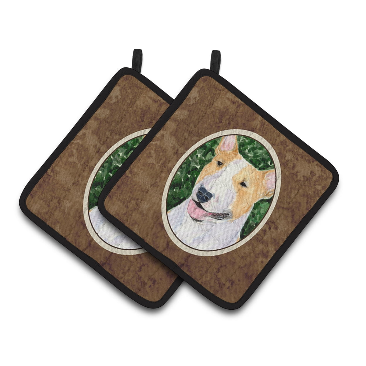 Carolines Treasures SS8873PTHD Bull Terrier Pair of Pot Holders, 7.5HX7.5W, multicolor