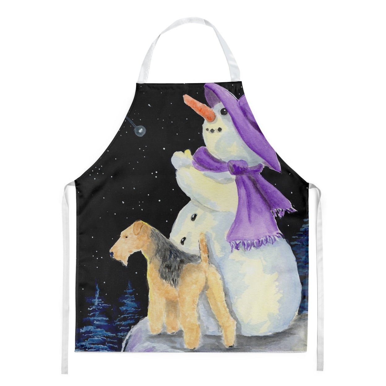 Carolines Treasures SS8956APRON Snowman with Lakeland Terrier Apron Large multicolor