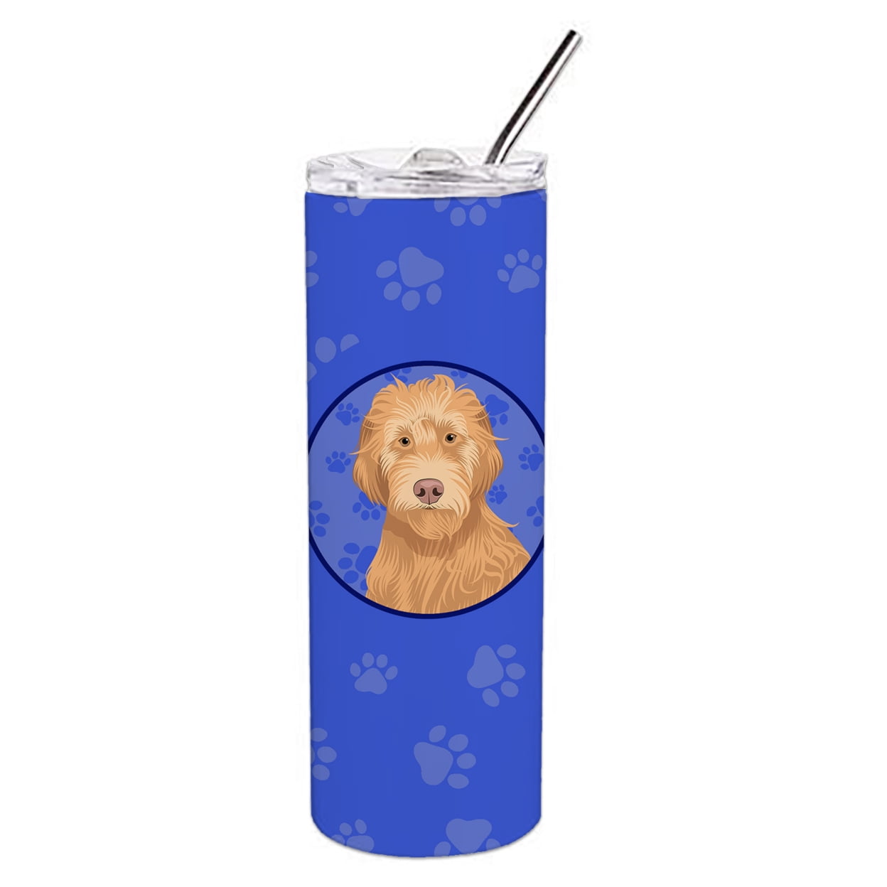 Carolines Treasures WDK1066TBL20 Doodle Liver Design2  Stainless Steel 20 oz Skinny Tumbler Blue 20 oz multicolor
