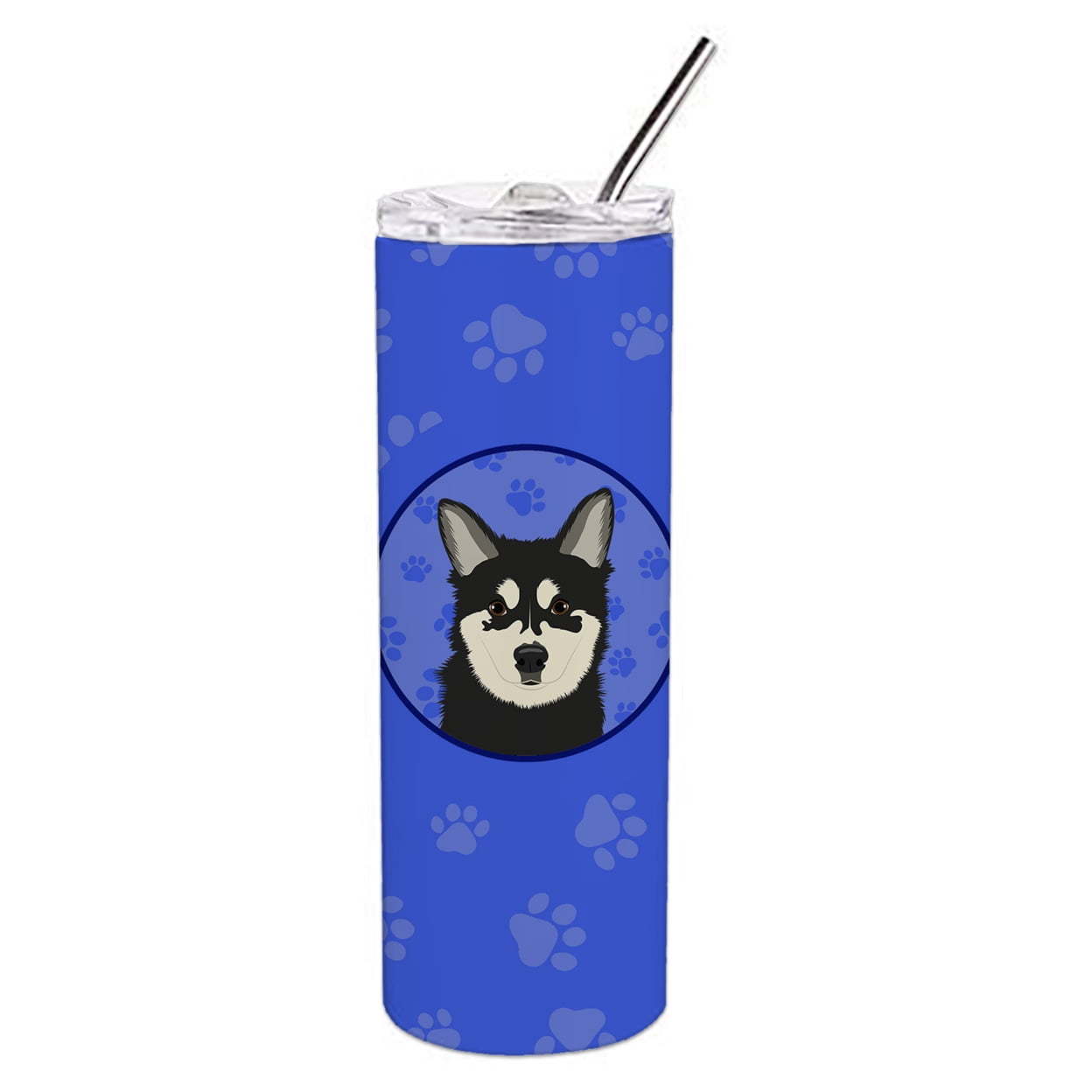 Shiba Inu Husky Mix  Stainless Steel 20 oz Skinny Tumbler 3 in x 8.25 in
