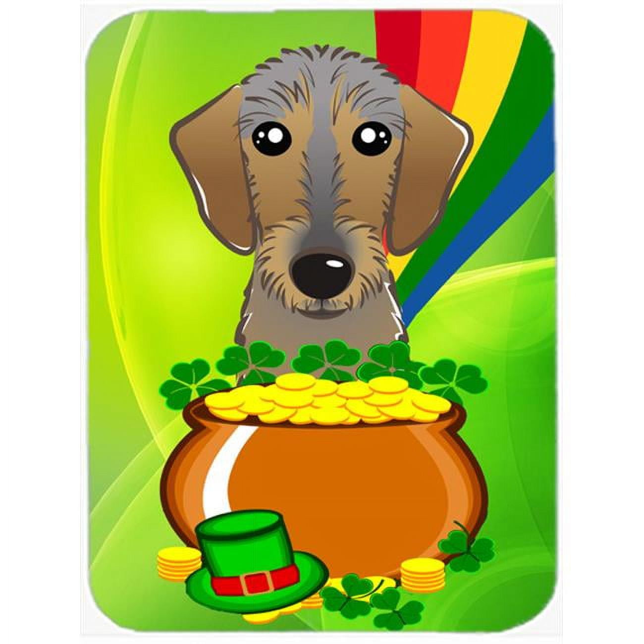 Carolines Treasures Wirehaired Dachshund St. Patricks Day Glass Cutting Board Large 12H x 16W multicolor