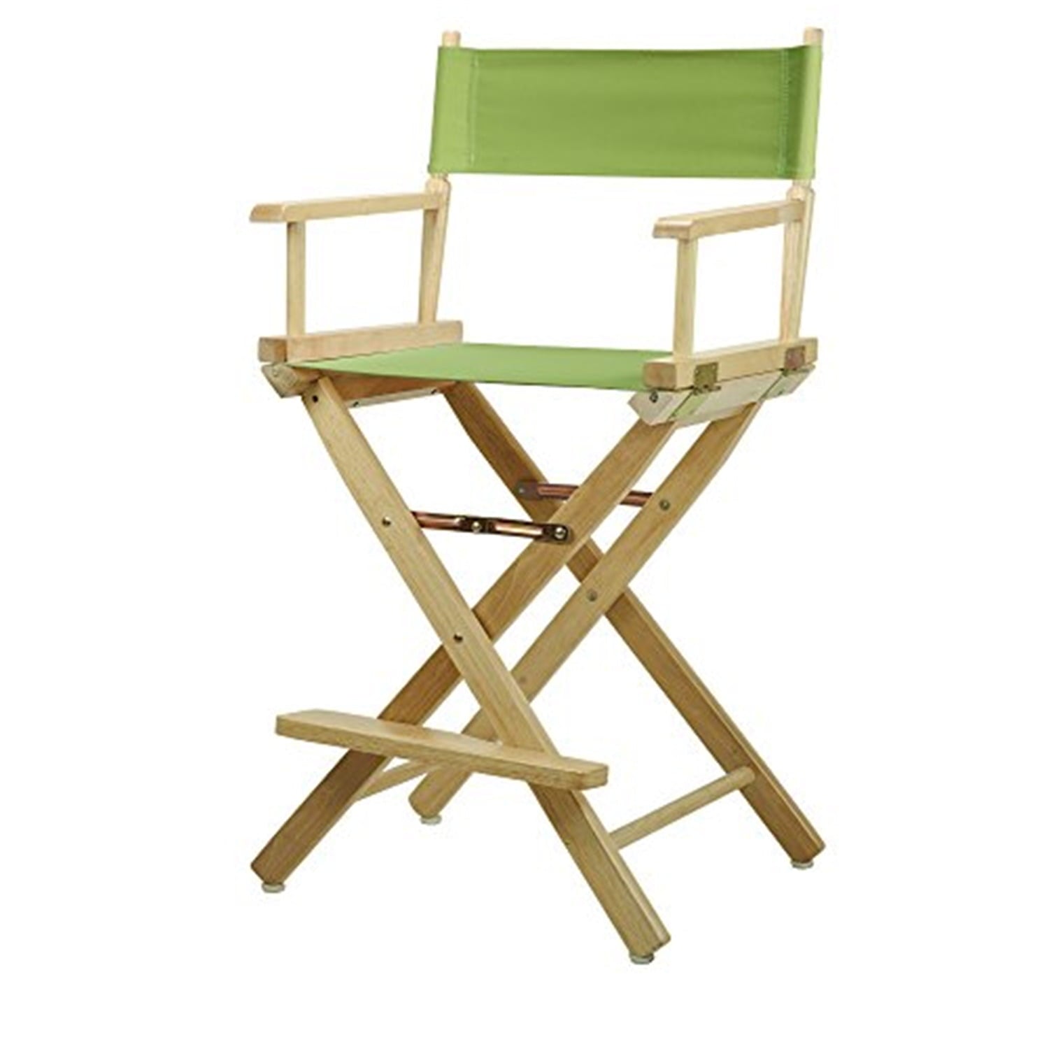 Casual Home 24" Director's Chair, Natural Frame-Lime Green Canvas