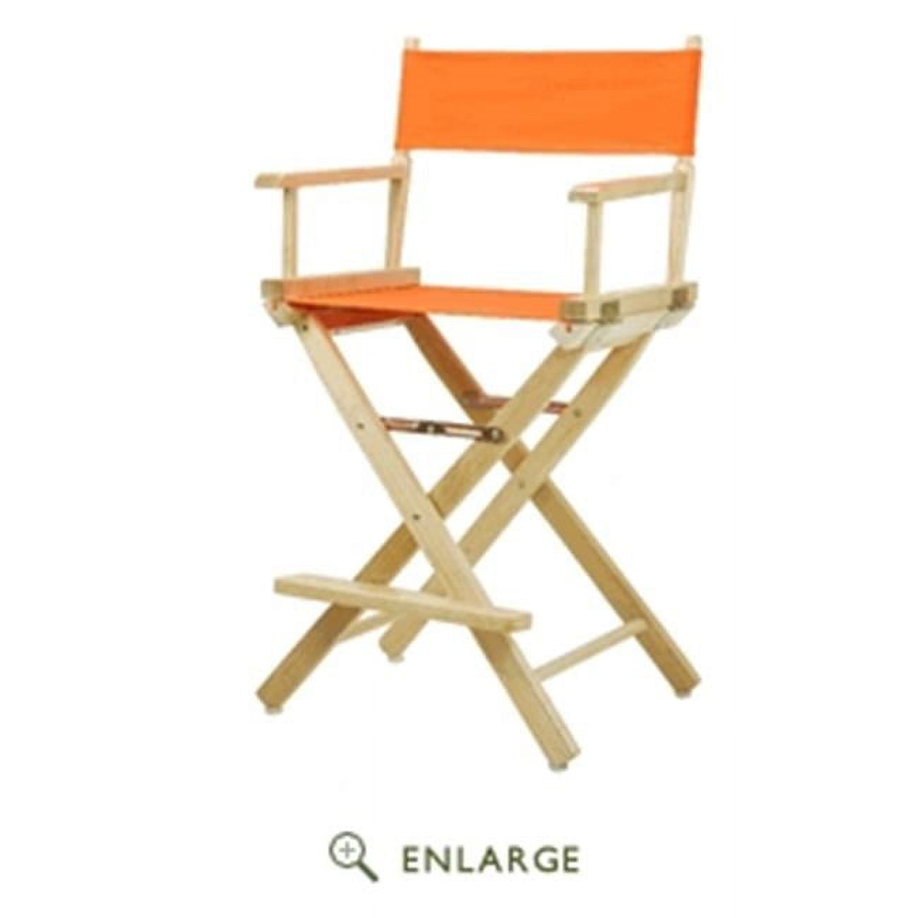 Casual Home 24" Director's Chair Natural Frame-Tangerine Canvas