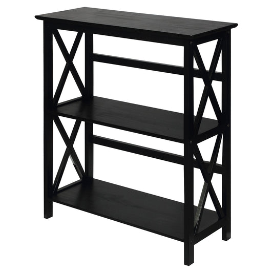 Montego 3-Shelf Bookcase-Espresso