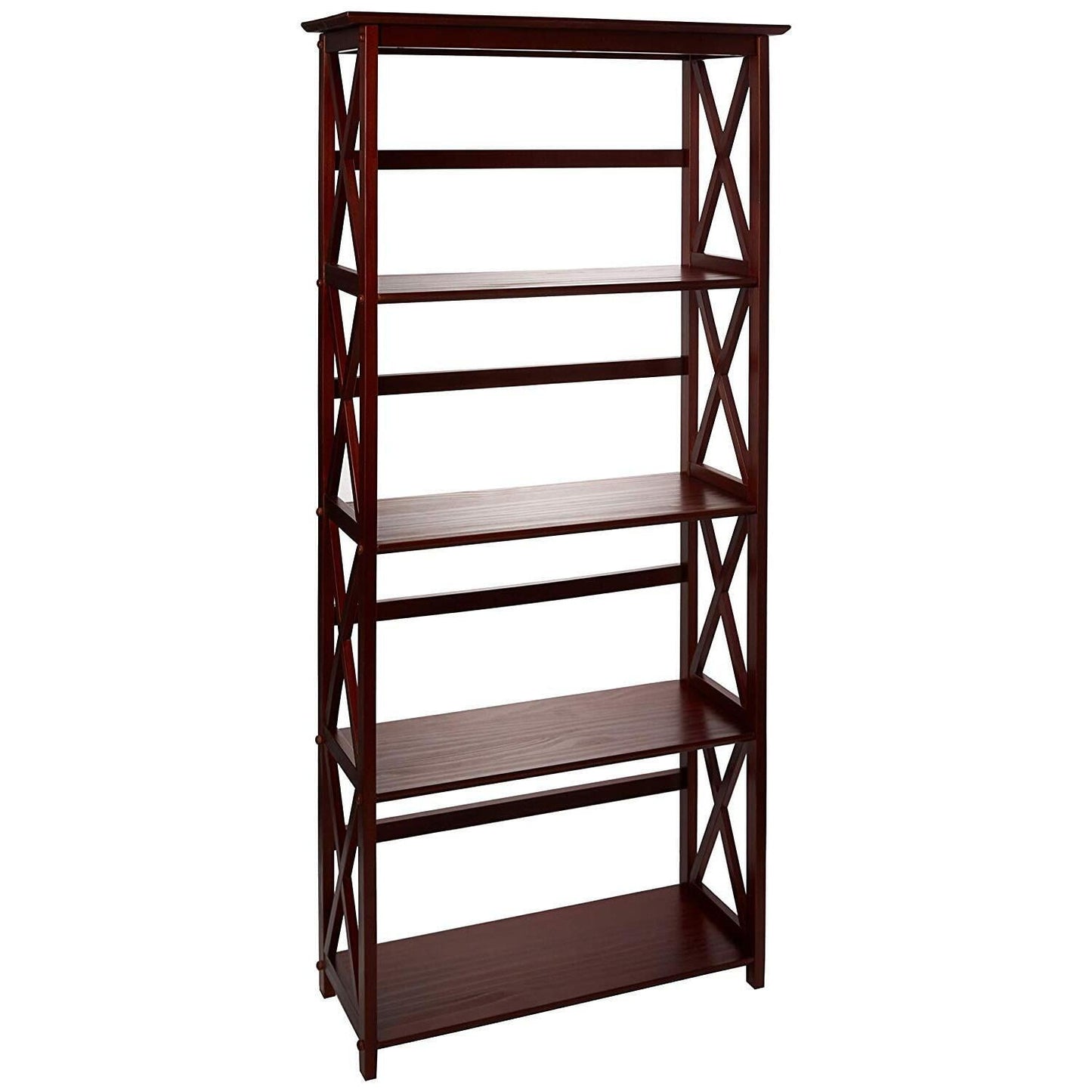 Casual Home Montego Shelf Bookcase-Color:Walnut,Size:5-Shelf