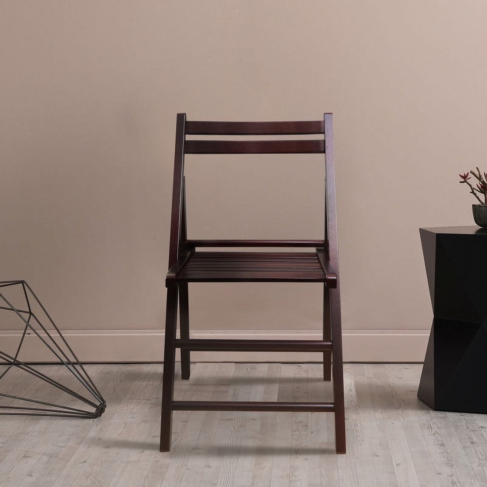 Casual Home Wood Indoor Folding Chair, Expresso (Set of 2)