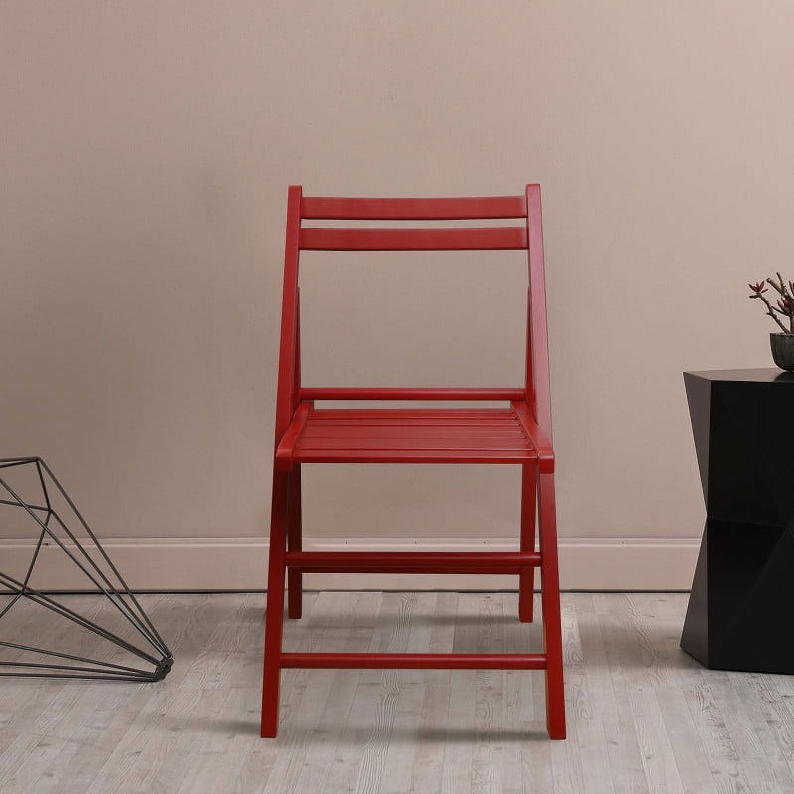 Casual Home Silla Plegable de Madera para Interiores, Madera Natural (Juego de 2)