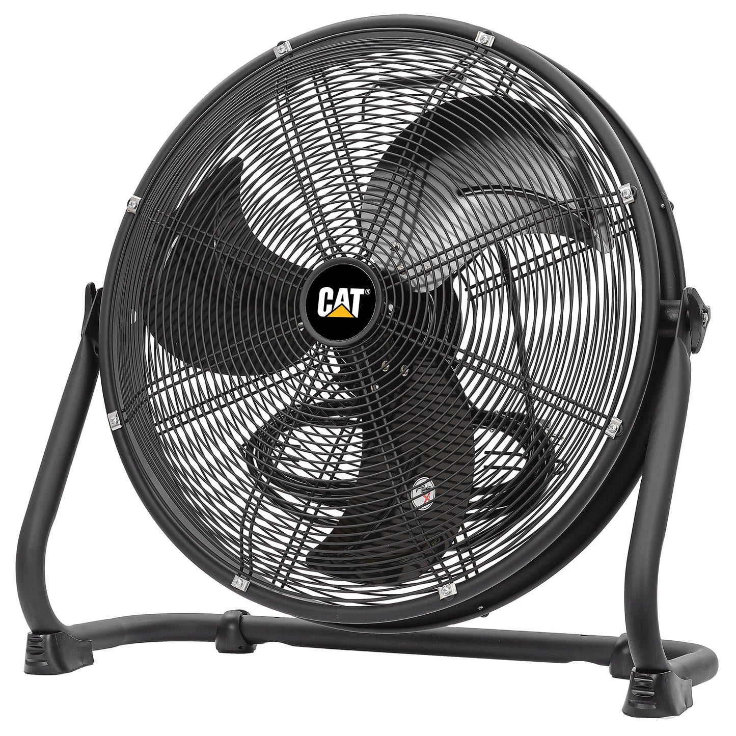 CaterpillarÂ® Fan 20" High-Velocity 4-Speed Shroud Metal Floor Fan, 5200 CFM, Black