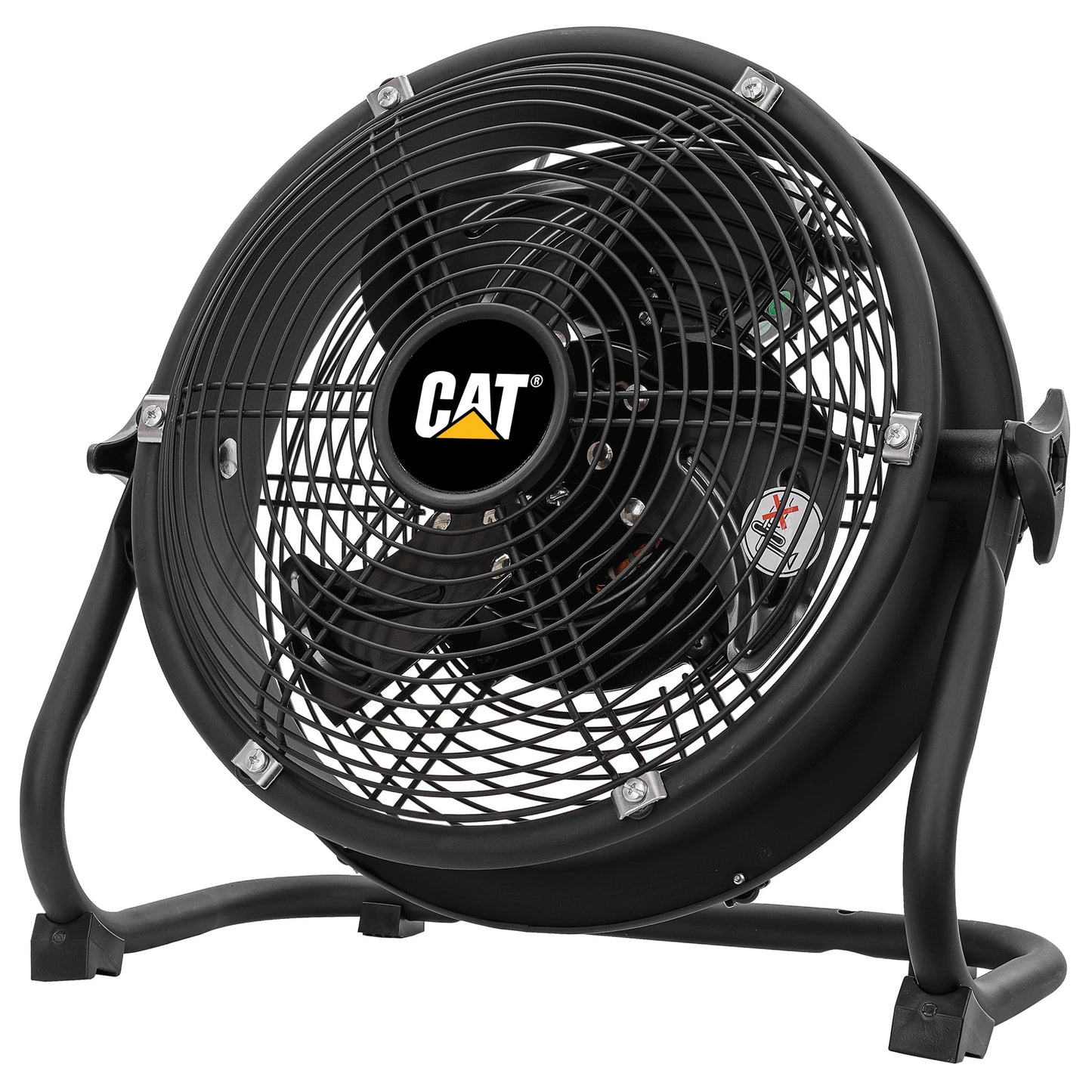 CaterpillarÂ® Fan 9" High-Velocity 3-Speed Shroud Floor Fan, 1200 CFM, Black
