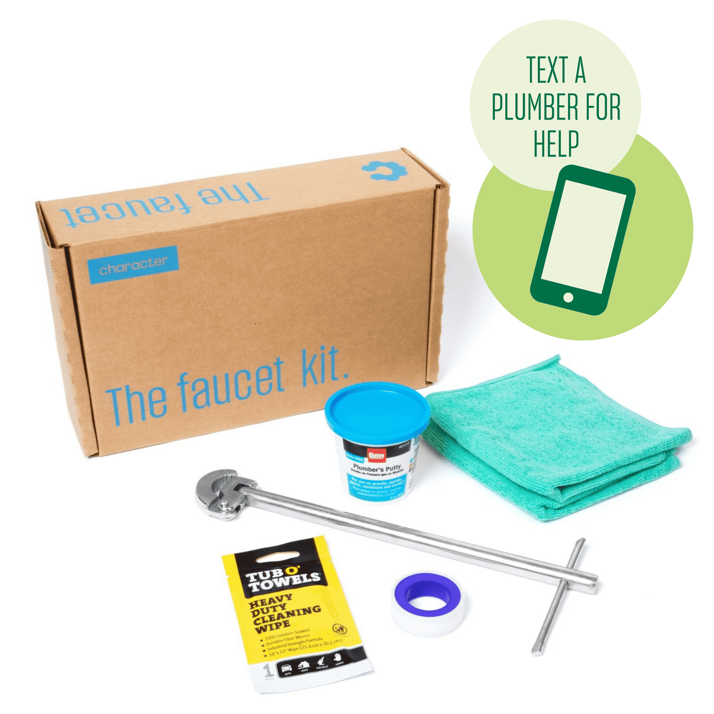 Character Faucet Installation Kit with Virtual Support, Easy to Follow Video Instructions, Basin Wrench, Plumberâ€™s Putty and More