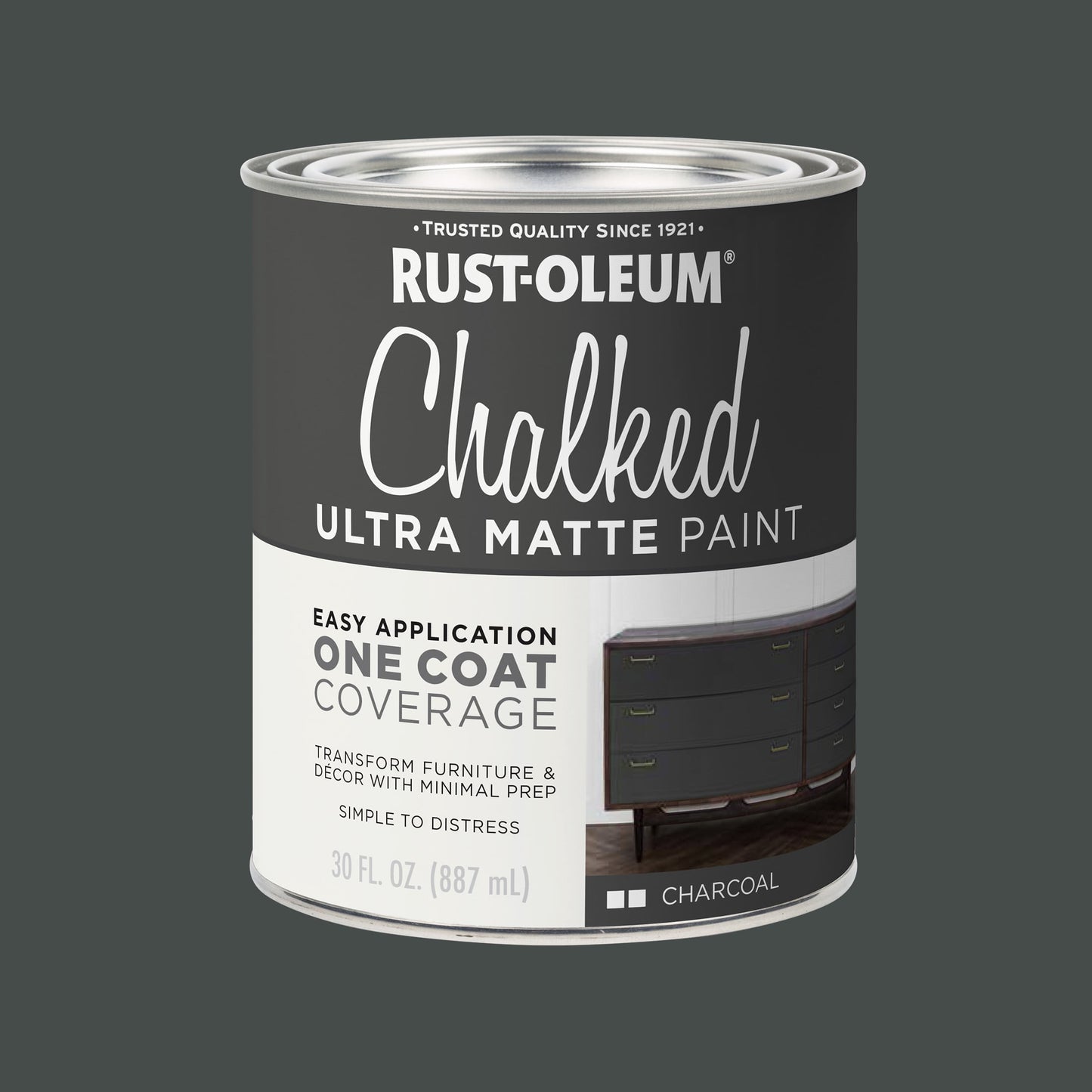 Charcoal, Rust-Oleum Chalked Ultra Matte Paint, Quart