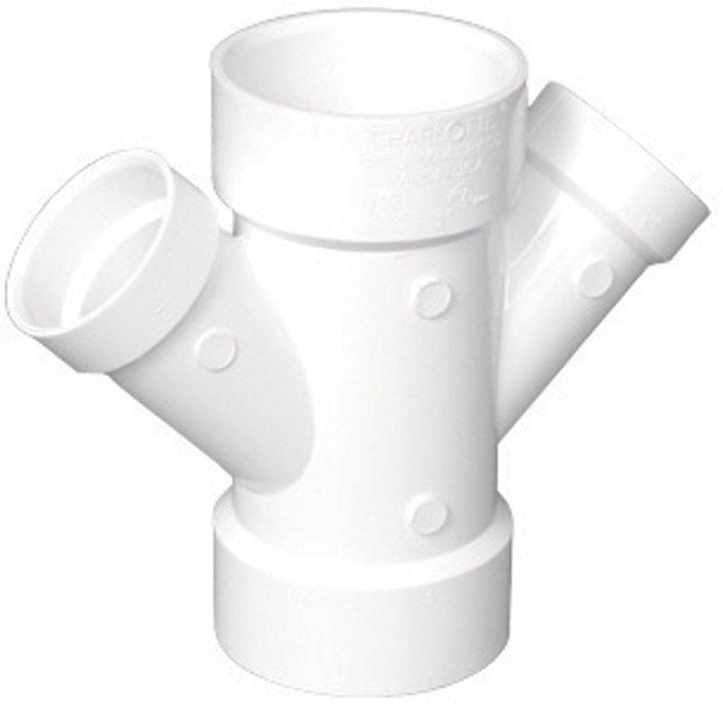 Charlotte Pipe Schedule 40 3 in. Hub x 3 in. Dia. Hub PVC Reducing Wye