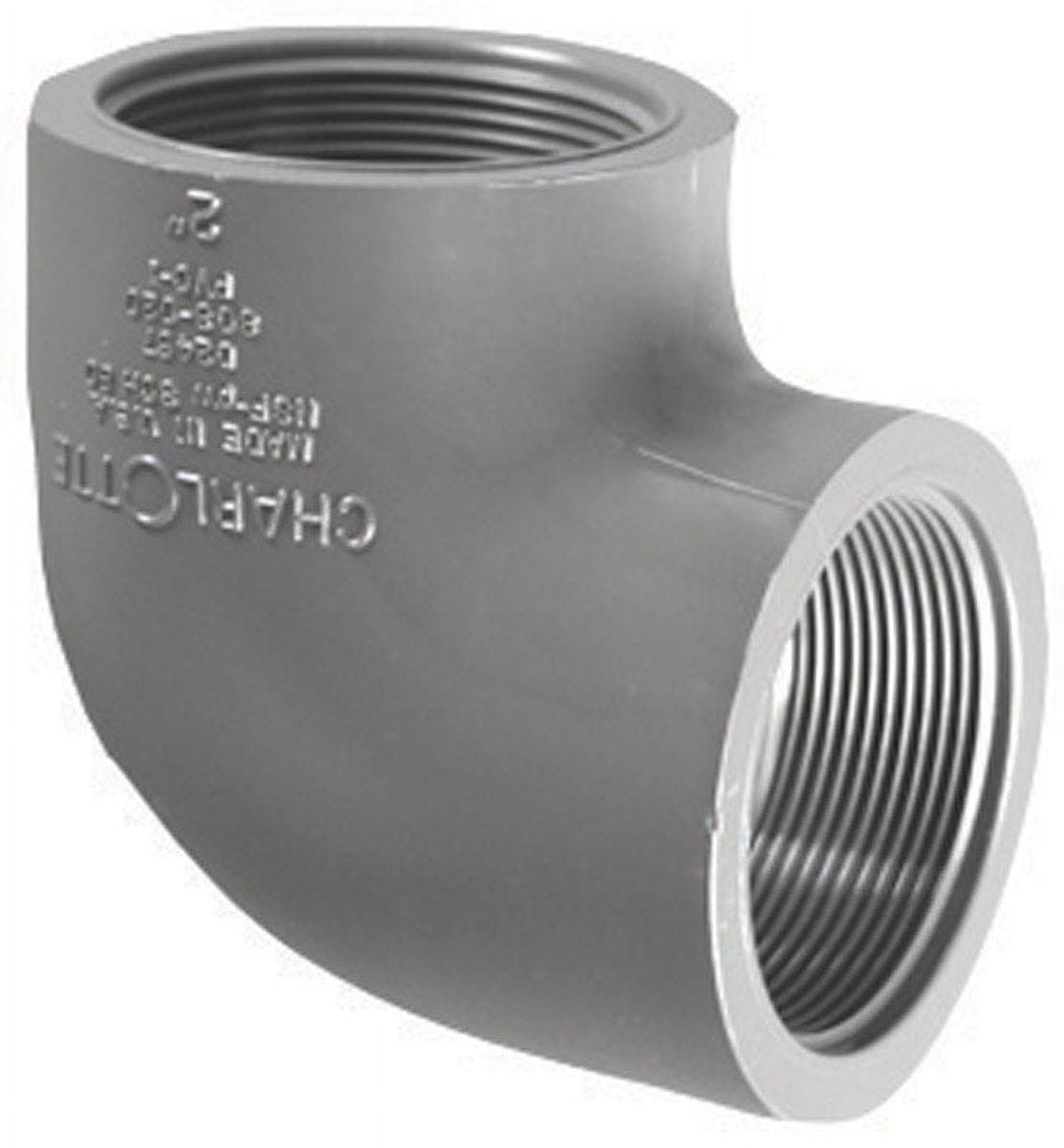 Charlotte Pipe Schedule 80 2 in. FPT x 2 in. Dia. FPT PVC Elbow