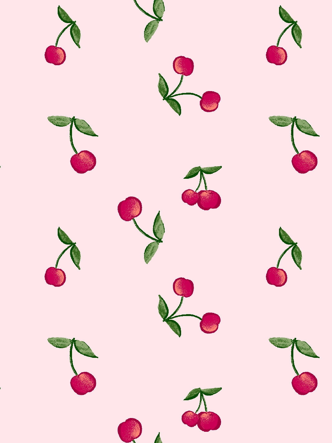Cherries Removable Vinyl Wallpaper by Barbie - Pink