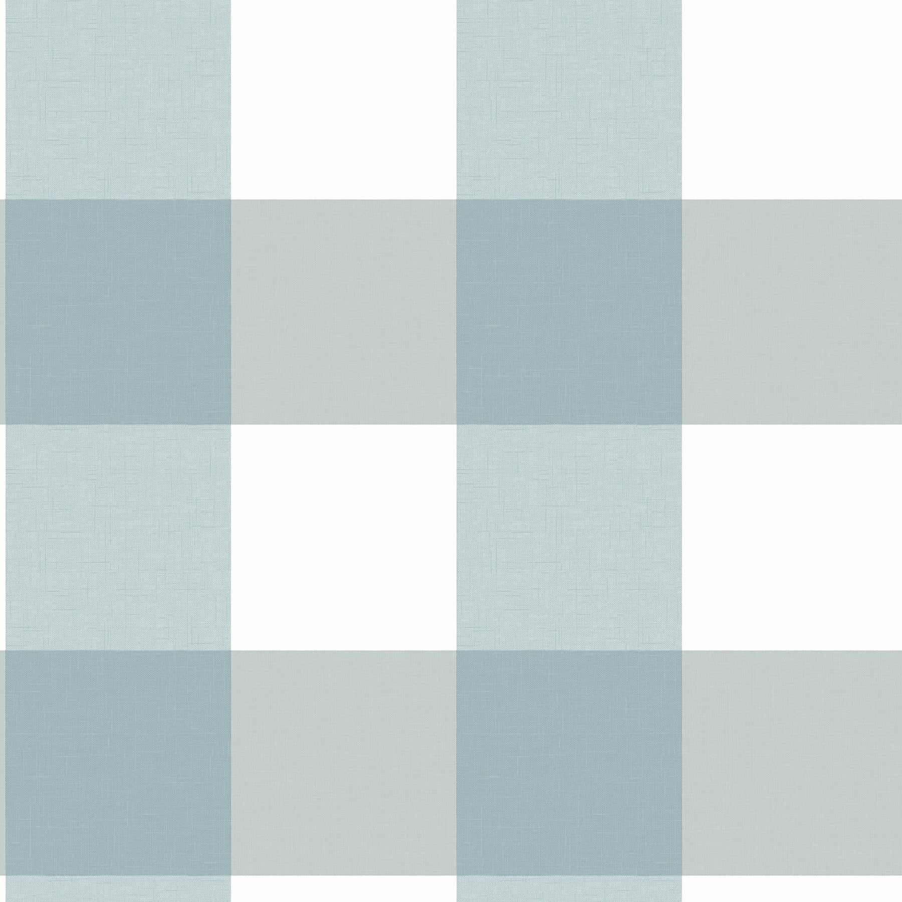 Chesapeake Amos Teal Gingham Prepasted High Performance Wallpaper, 20.5-in by 33-ft, 56.4 sq. ft.