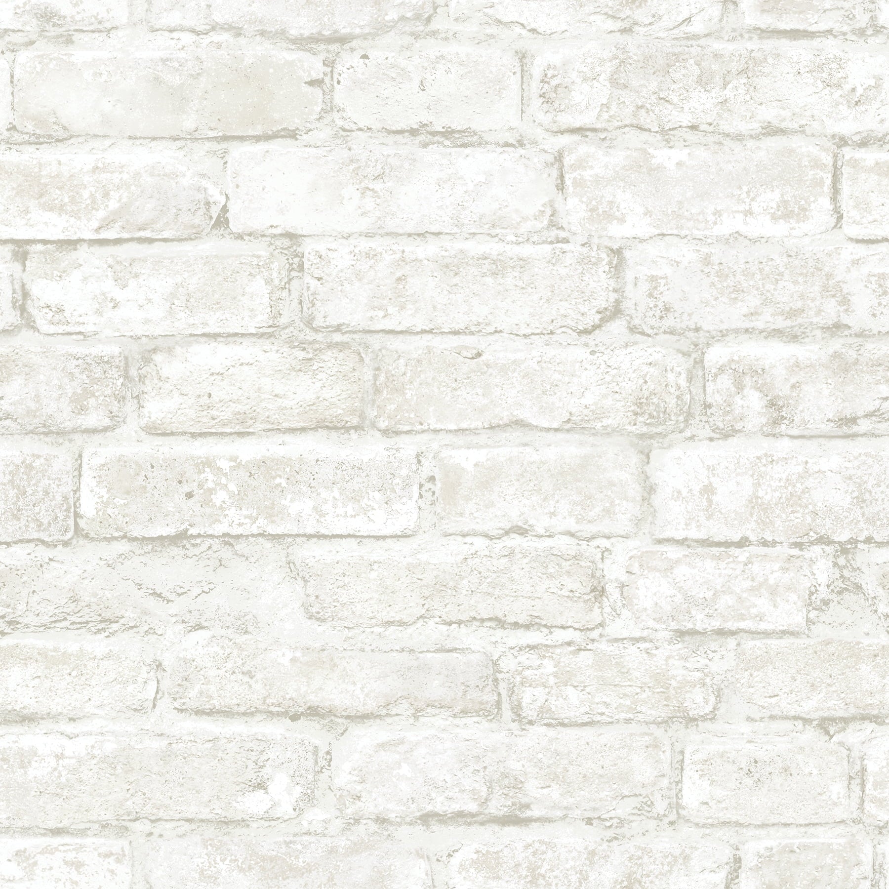 Chesapeake Arlington Off White Brick Prepasted Non Woven Blend Wallpaper, 20.5-in by 33-ft, 56.4 sq. ft.