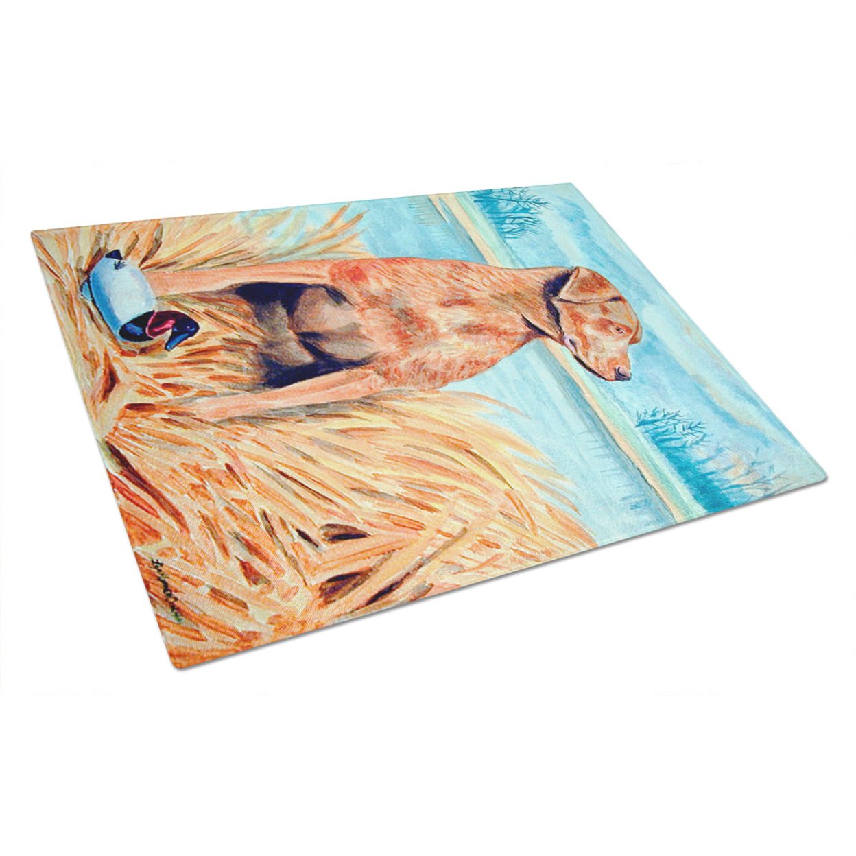 Chesapeake Bay Retriever Glass Cutting Board Large