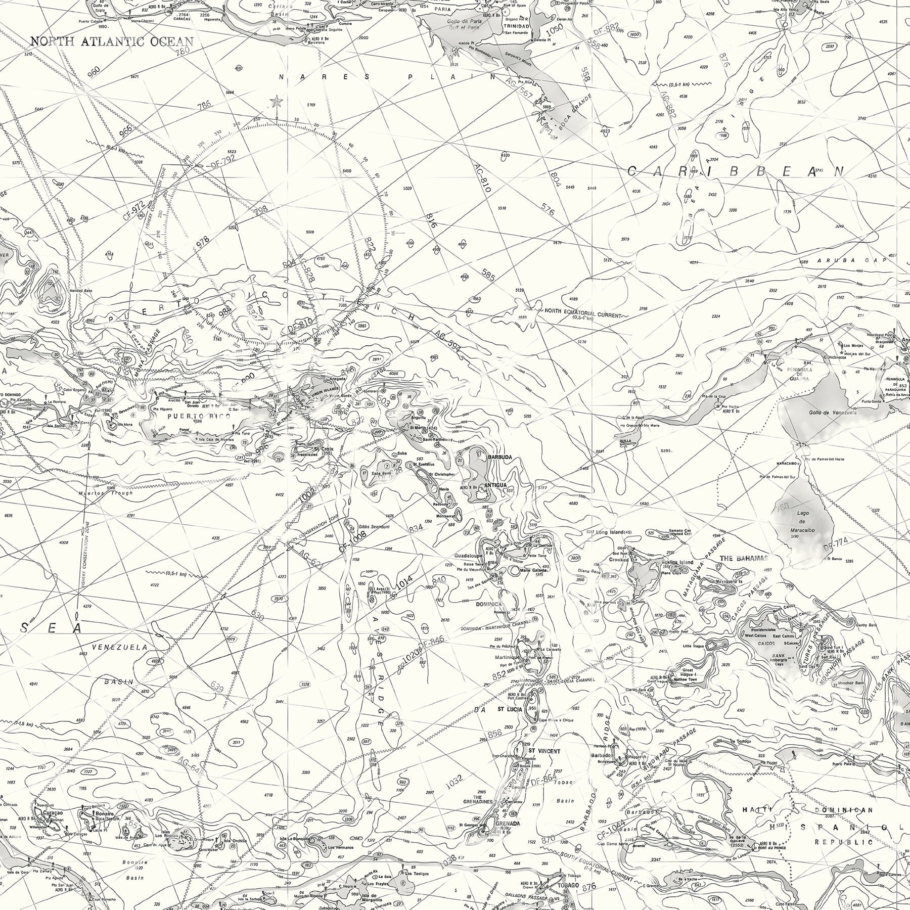 Chesapeake Charts Black Map Wallpaper