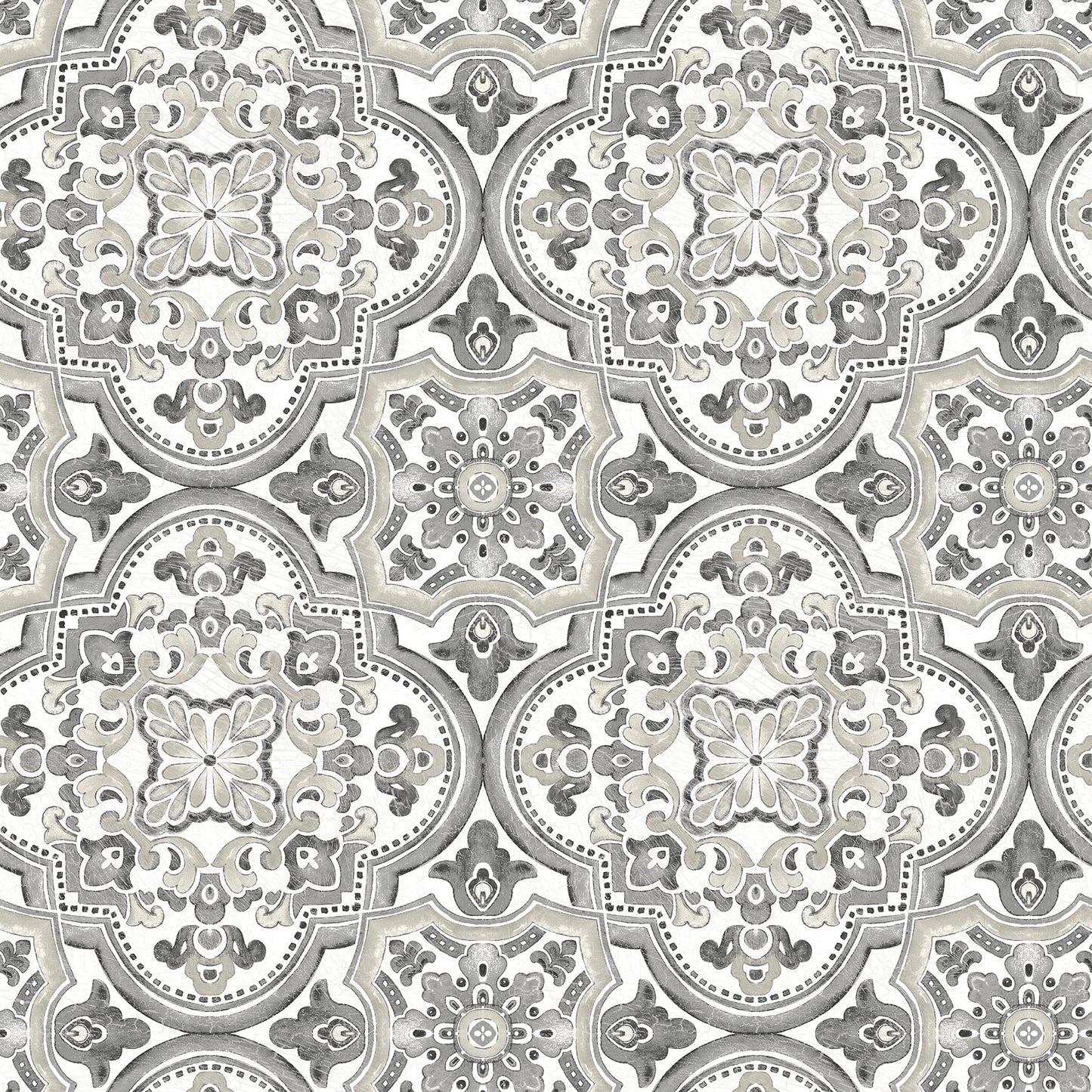 Chesapeake Concord Black Medallion Wallpaper