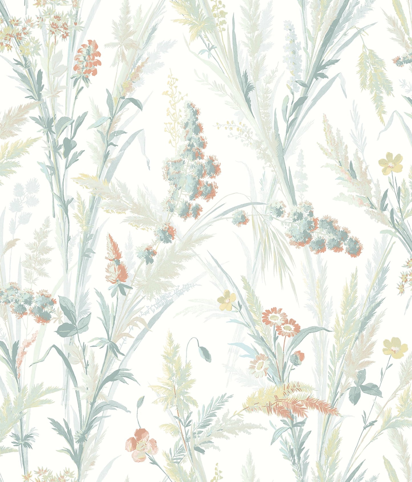 Chesapeake Hillaire Teal Meadow Wallpaper