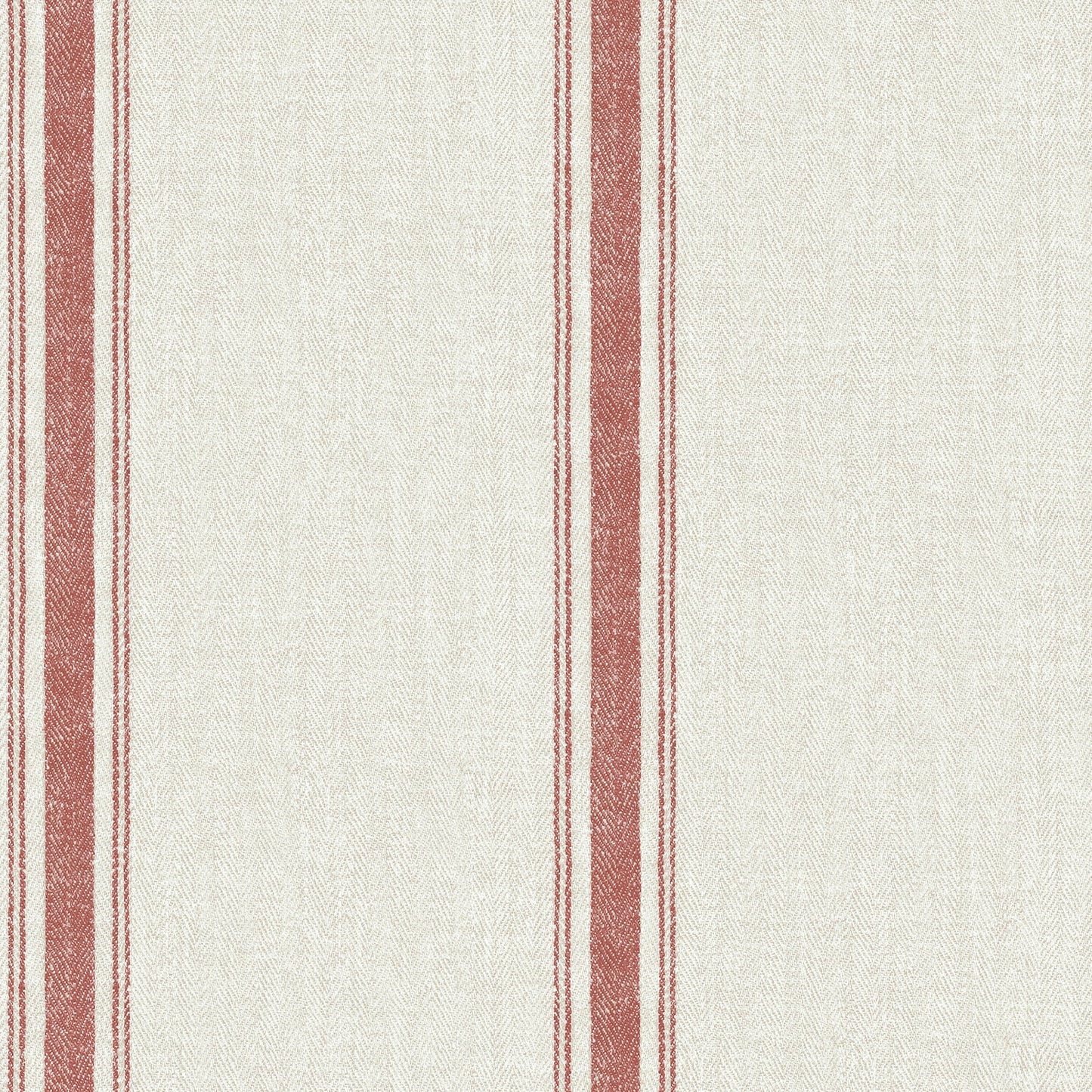 Chesapeake Linette Burnt Sienna Fabric Stripe Prepasted High Performance Wallpaper, 20.5-in by 33-ft, 56.4 sq. ft.