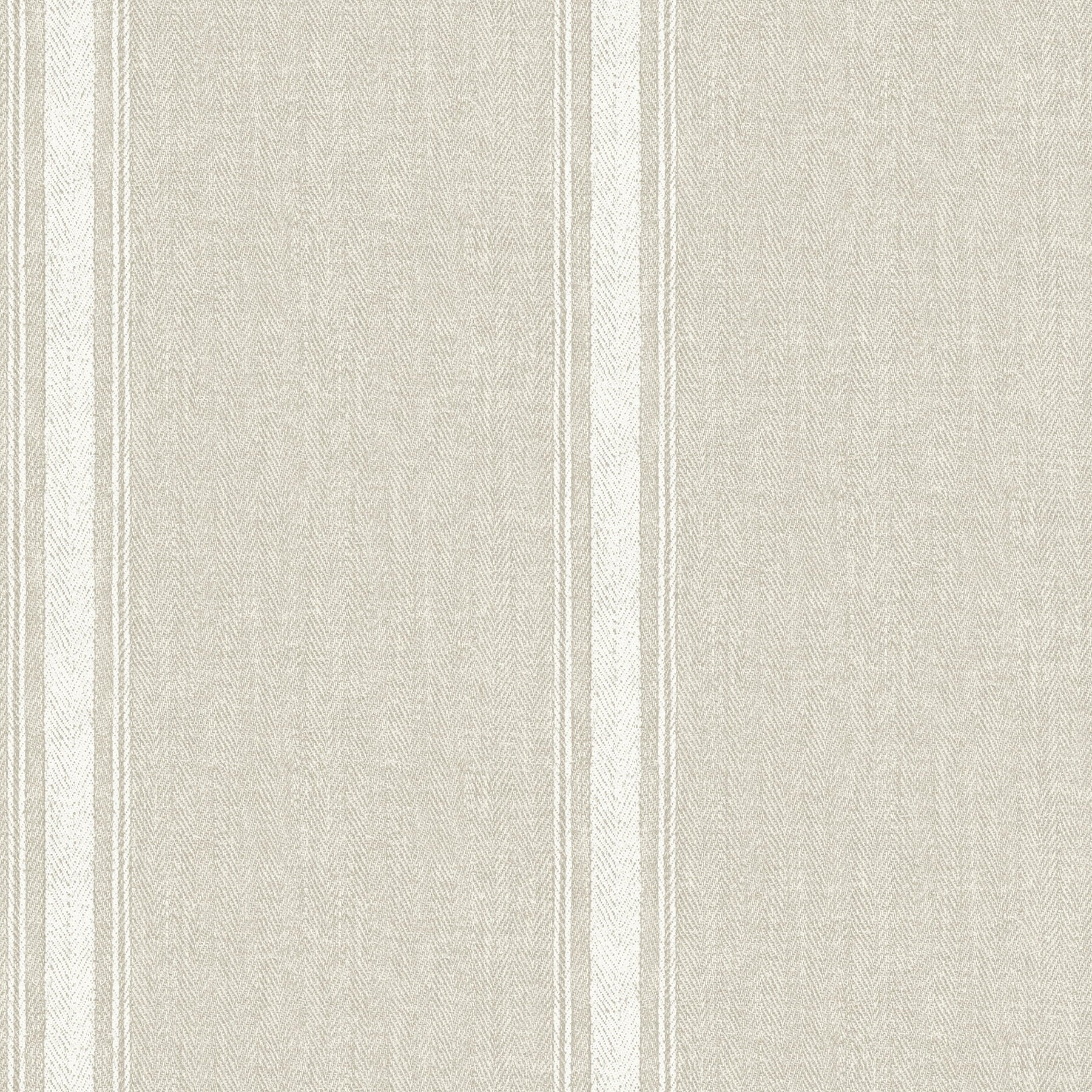 Chesapeake Linette Light Grey Fabric Stripe Prepasted High Performance Wallpaper, 20.5-in by 33-ft, 56.4 sq. ft.