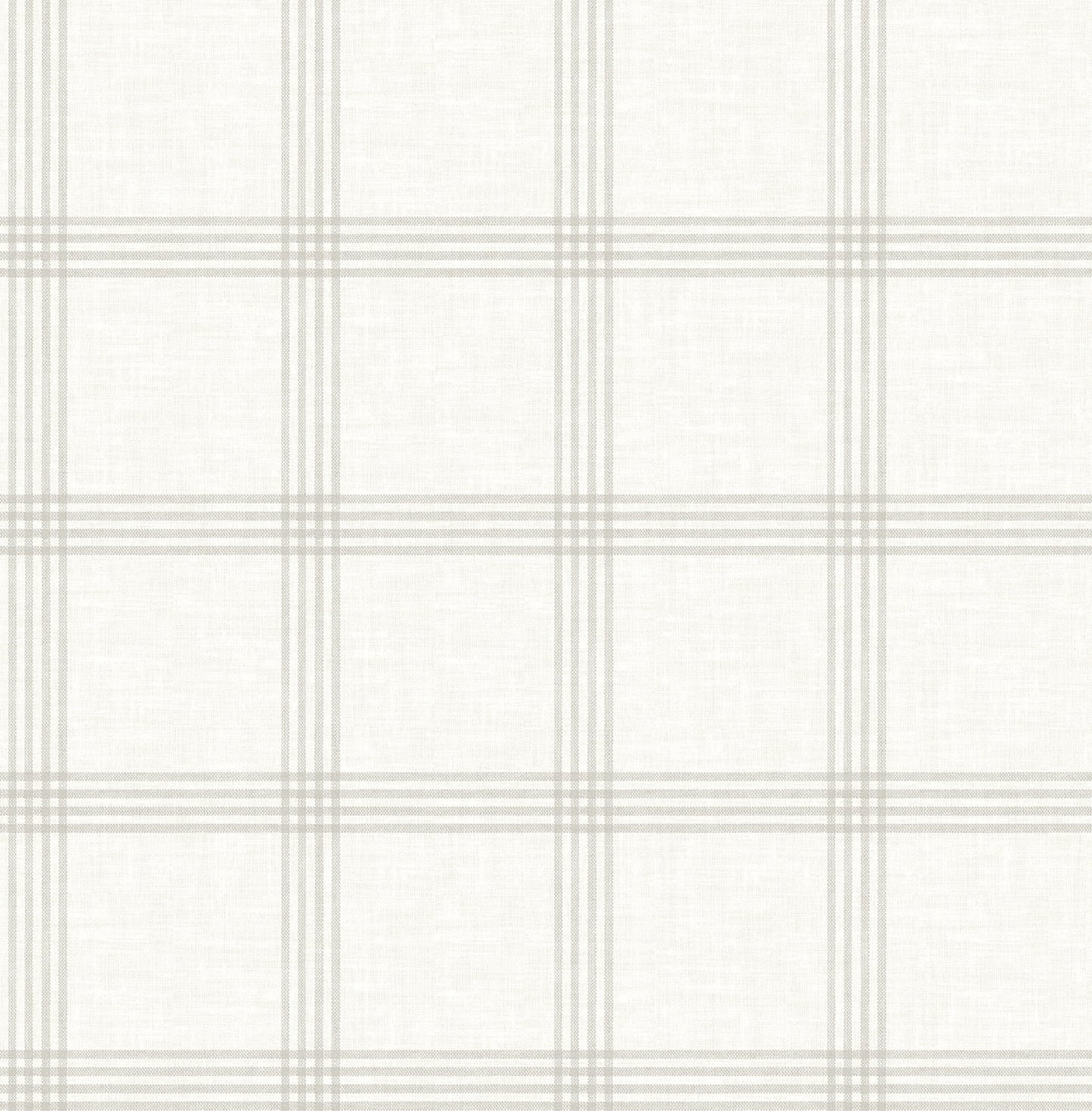 Chesapeake Twain Light Grey Plaid Wallpaper
