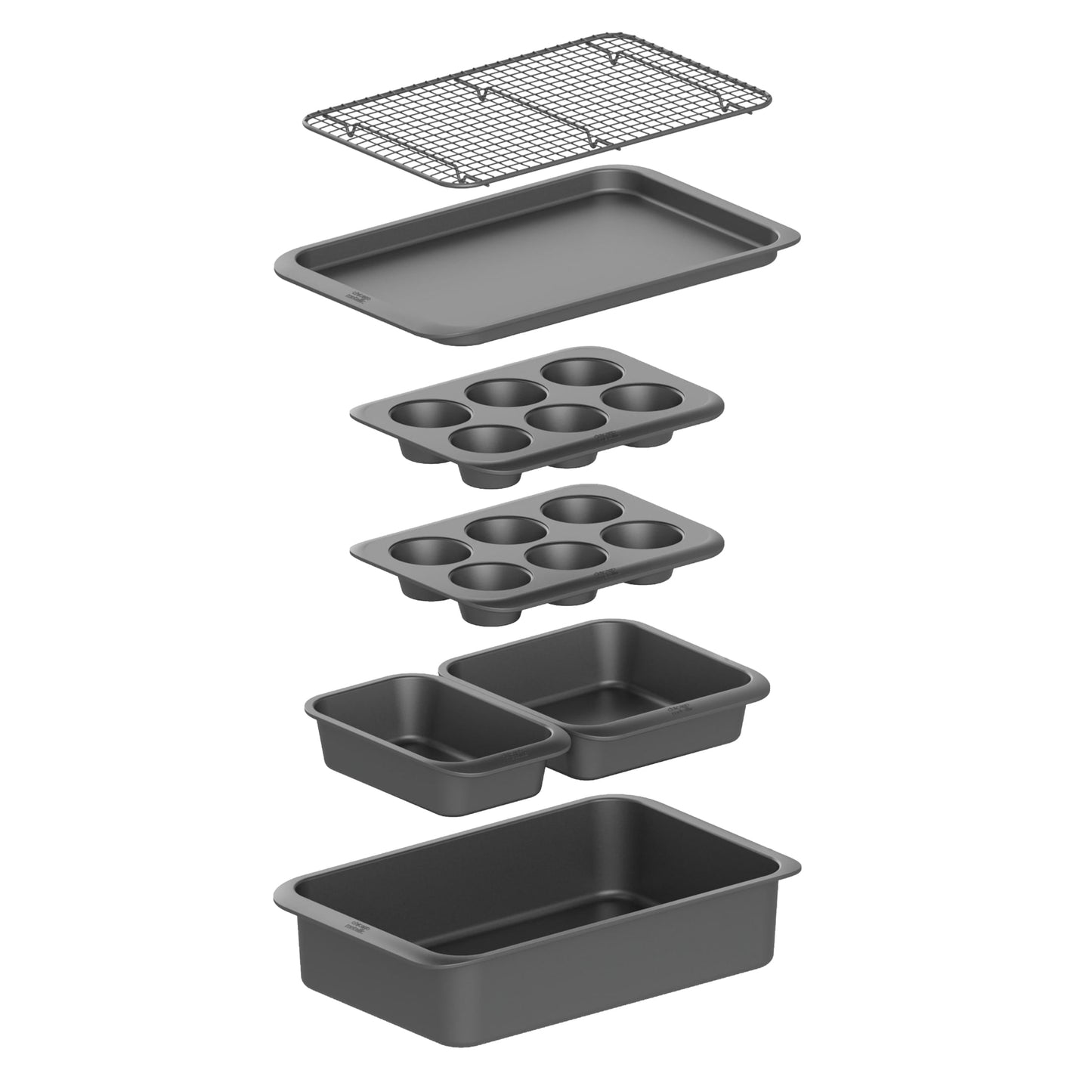 Chicago Metallic 7-Piece Carbon Steel Nonstick Nesting Bakeware Set