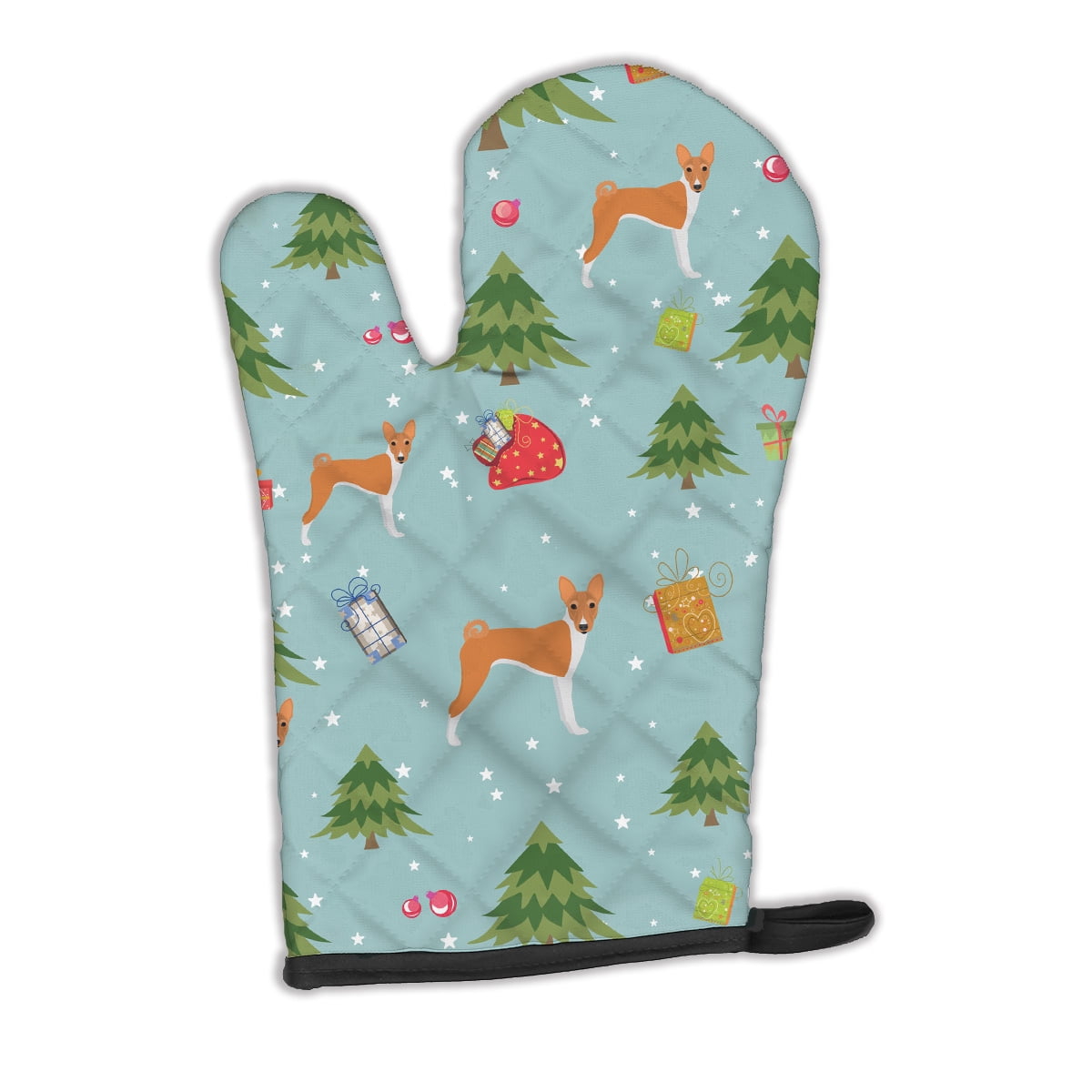 Christmas Basenji Oven Mitt