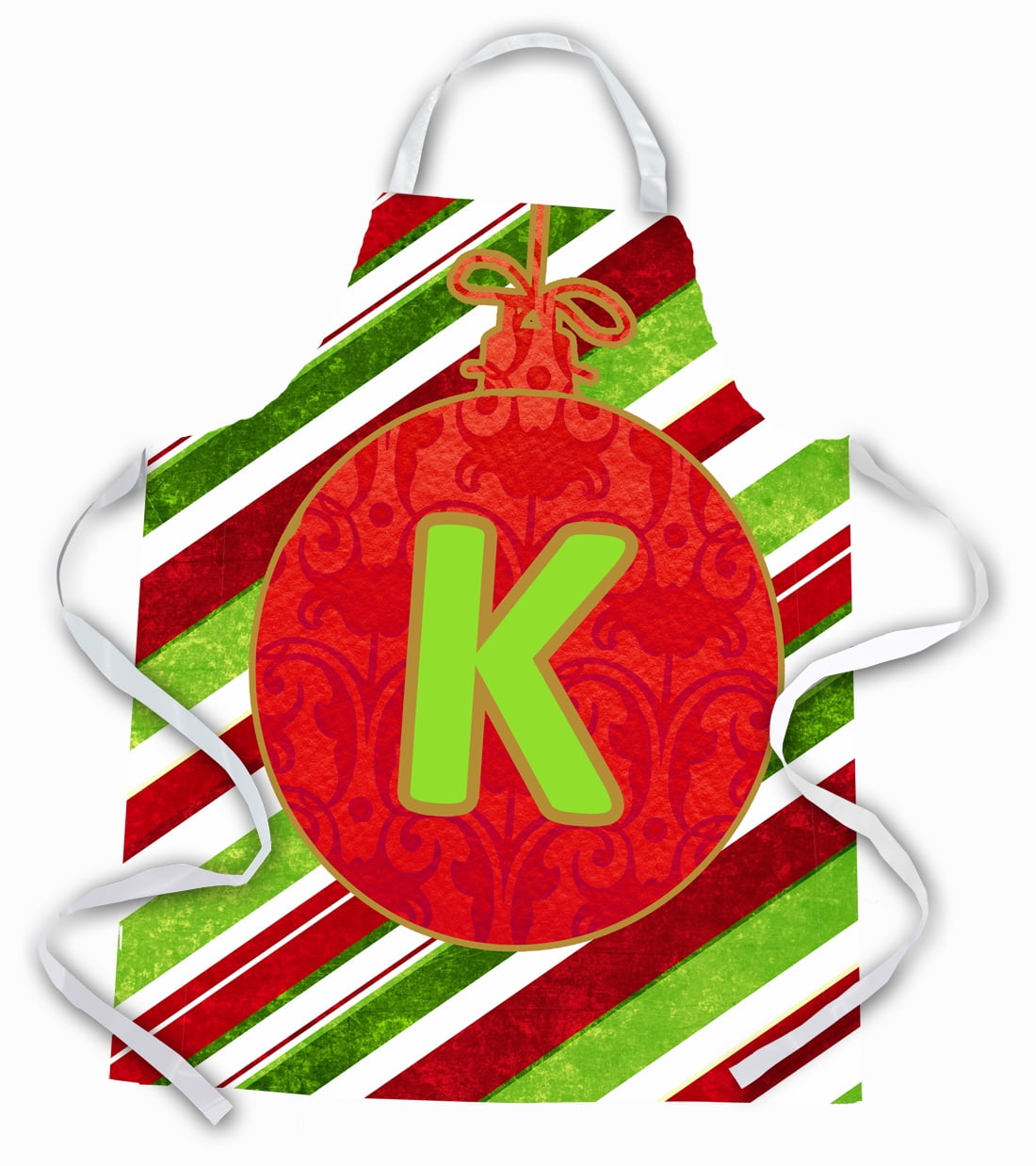 Christmas Oranment Holiday Initial Letter K Apron
