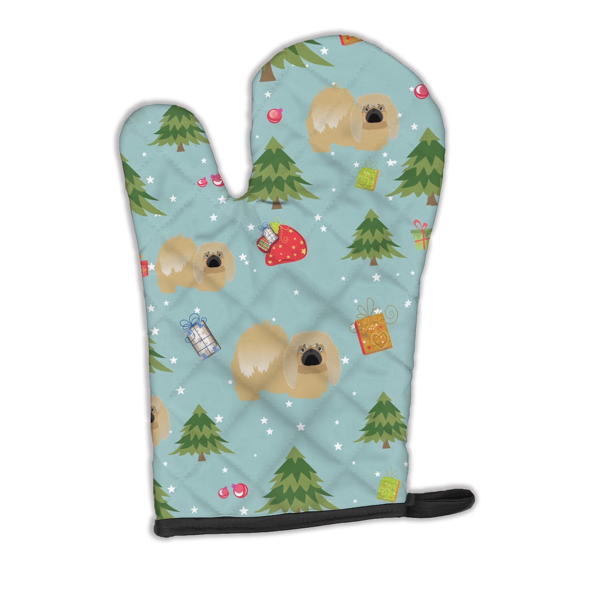 Christmas Pekingese Oven Mitt