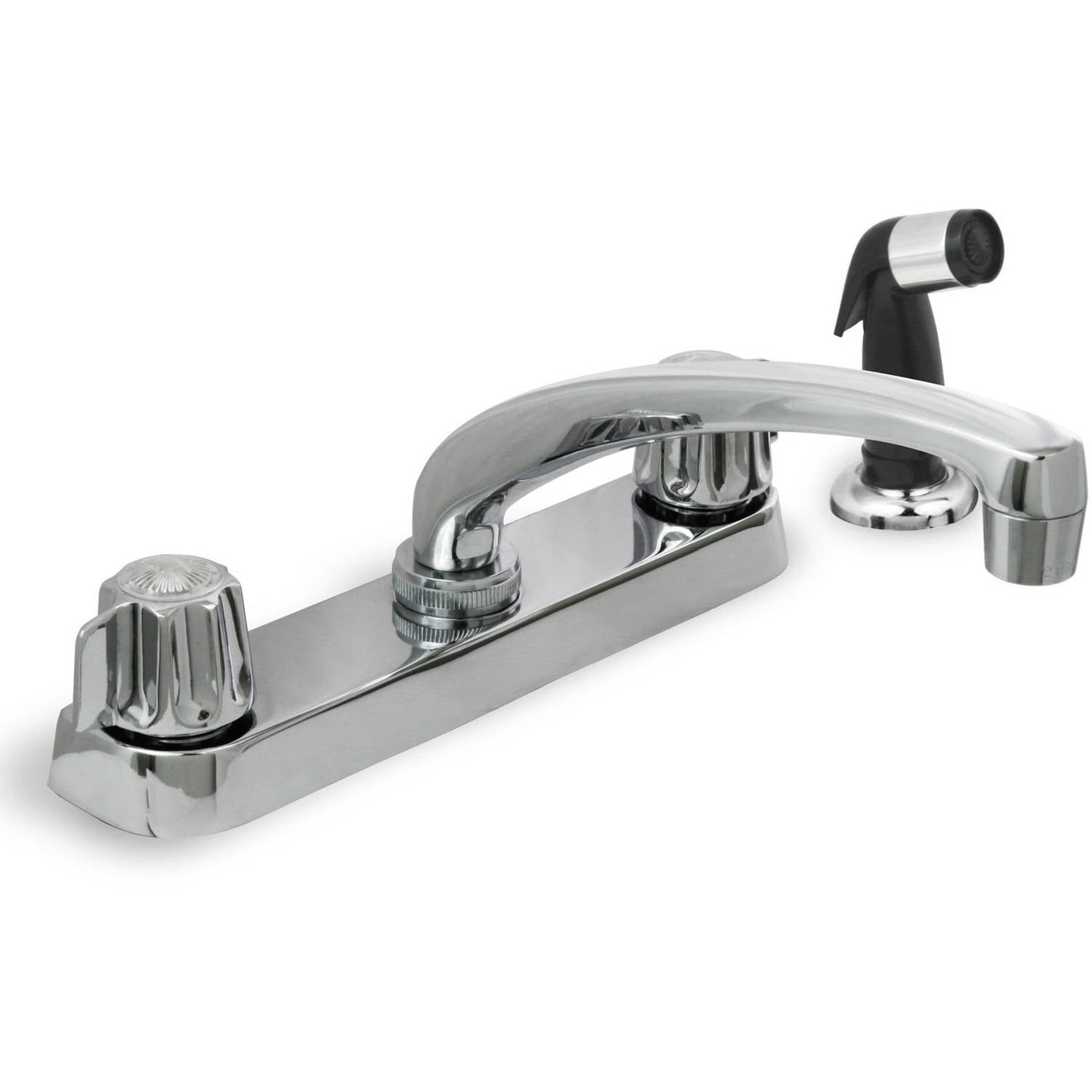 Chrome Plated 2 Handle Kitchen Faucet with Spray Gerber Style