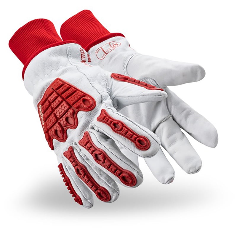 Chrome SLT 4067W-S Leather Winter Gloves Impact Work Gloves, A7 Cut, C100 Thinsulate Liner, Small