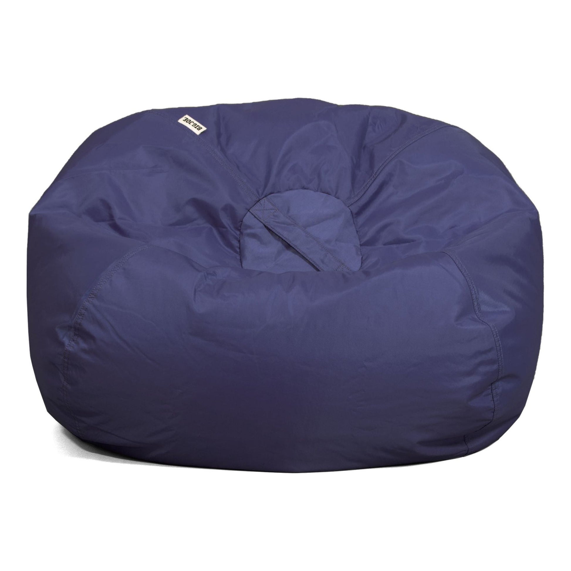 Big Joe Classic Kids Bean Bag Chair, 2 ft Round, Navy, Easy-Clean SmartMax Fabric, Refillable with Built-in Handle