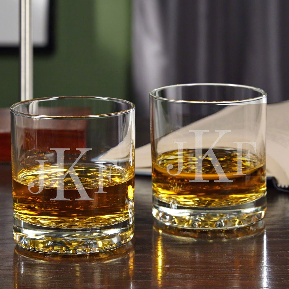 Classic Monogram Custom Buckman Whiskey Tumblers