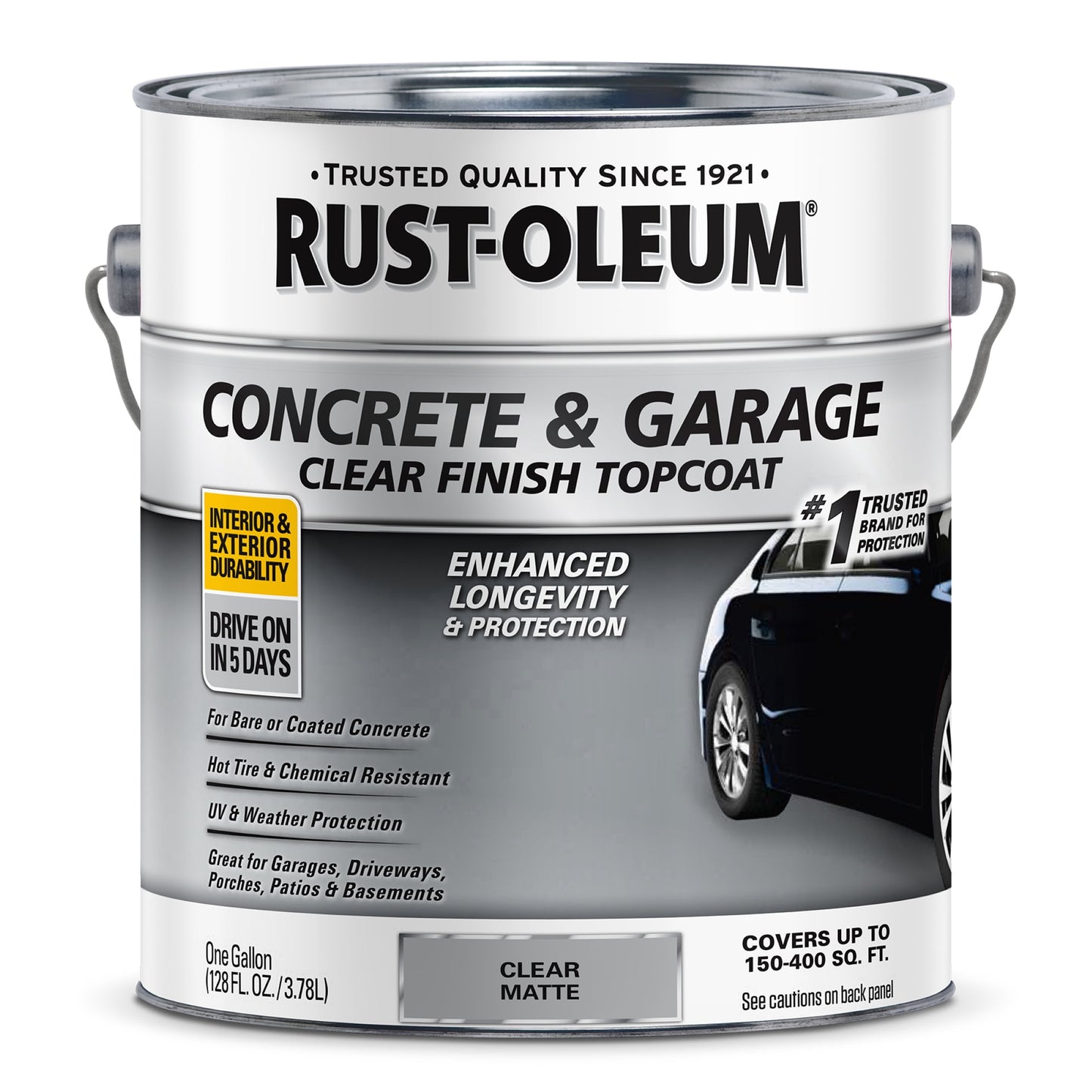2 Pack, Clear, Rust-Oleum Matte Concrete and Garage Floor Topcoat Paint- Gallon