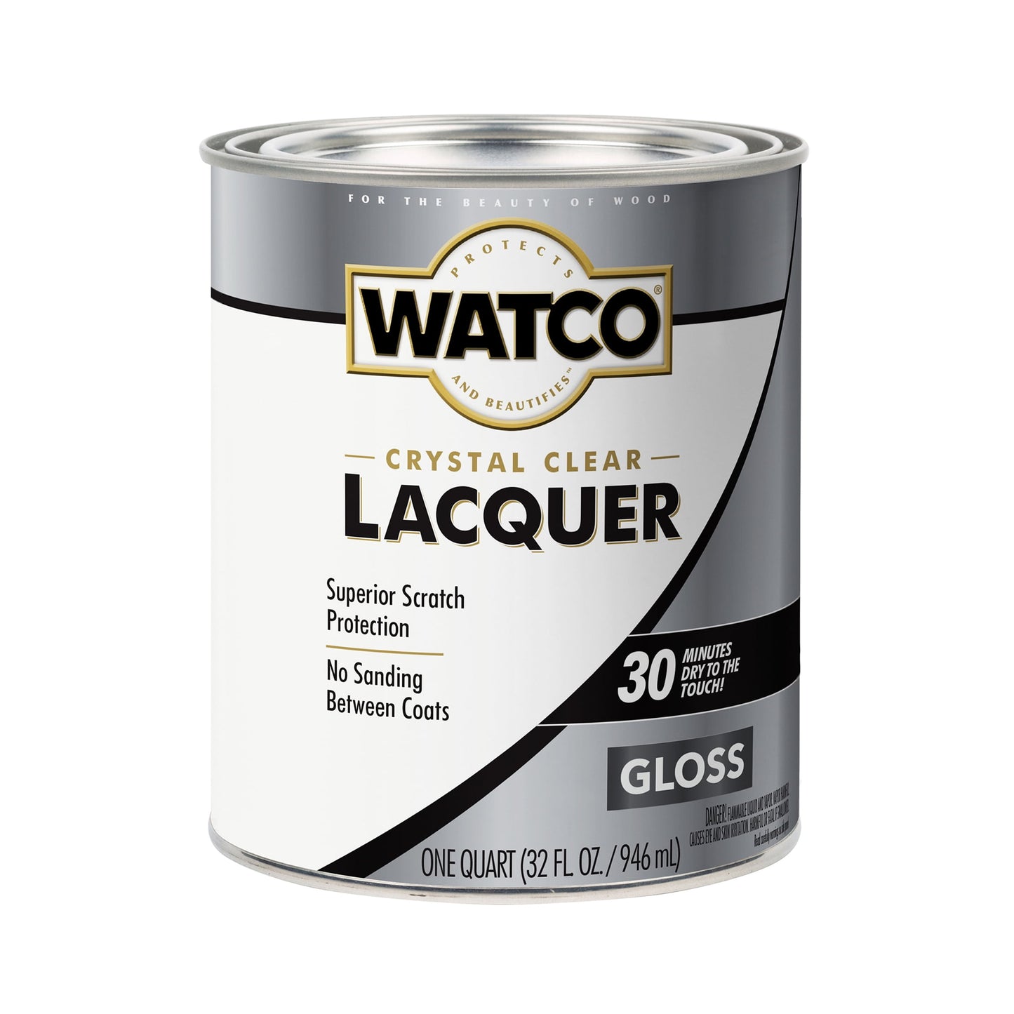 Clear, Watco Lacquer Wood Finish, Gloss-303309, Quart