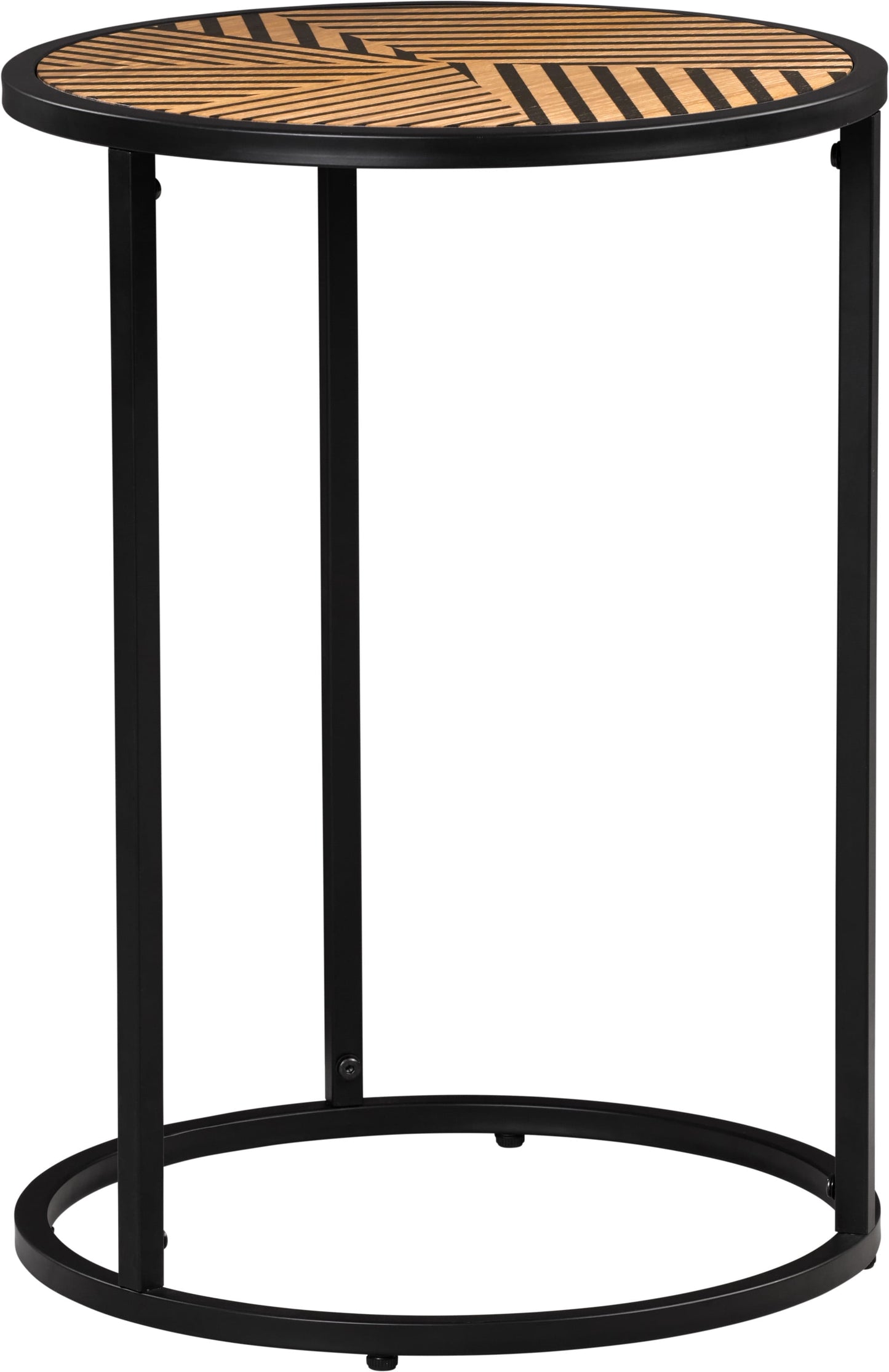Click Decor Wilson Round Side Table Carbon Black