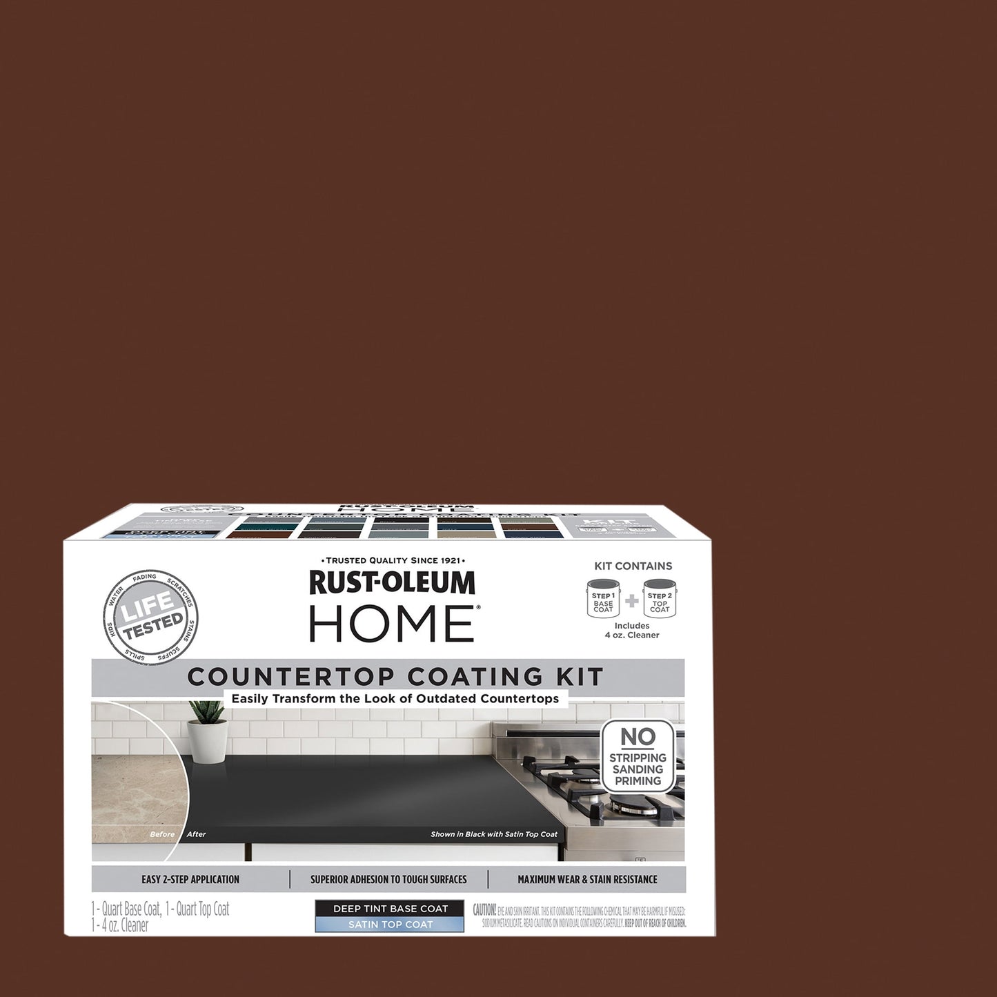 Cocoa, Rust-Oleum HOME Countertop Satin Coating Kit-38496306T, Quart