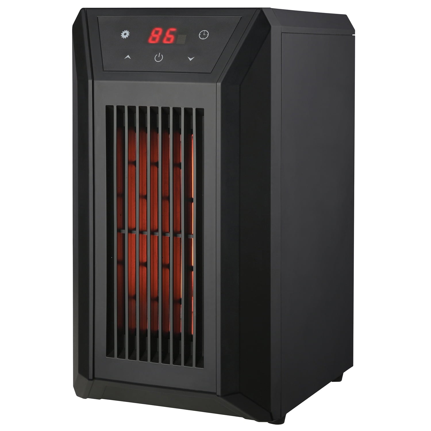 Comfort Glow QDE1250 1,500-Watt Max Tabletop Infrared Quartz Heater with Thermostat and Remote, Black, 843631174906