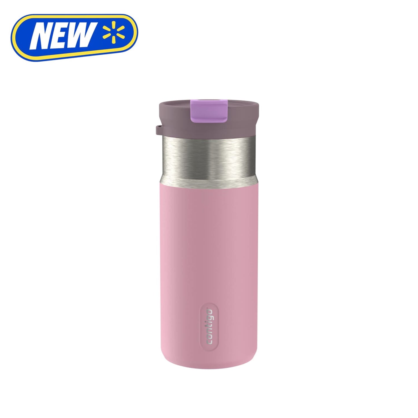 Contigo Water Bottle, 16 Oz, Stainless Steel, Vacuum Insulated Leakproof, DualSip 2-Way Lid, Lunar Petal