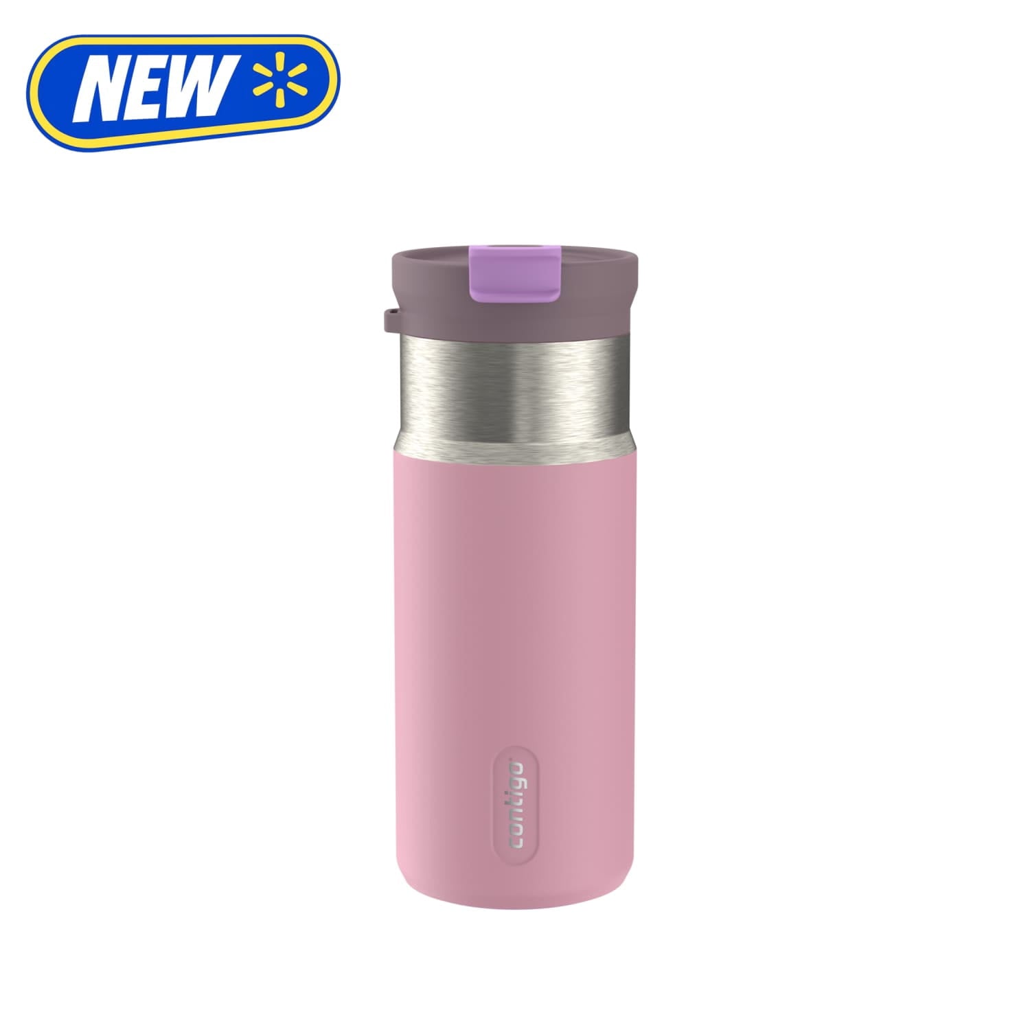 Contigo Water Bottle, 16 Oz, Stainless Steel, Vacuum Insulated Leakproof, DualSip 2-Way Lid, Lunar Petal